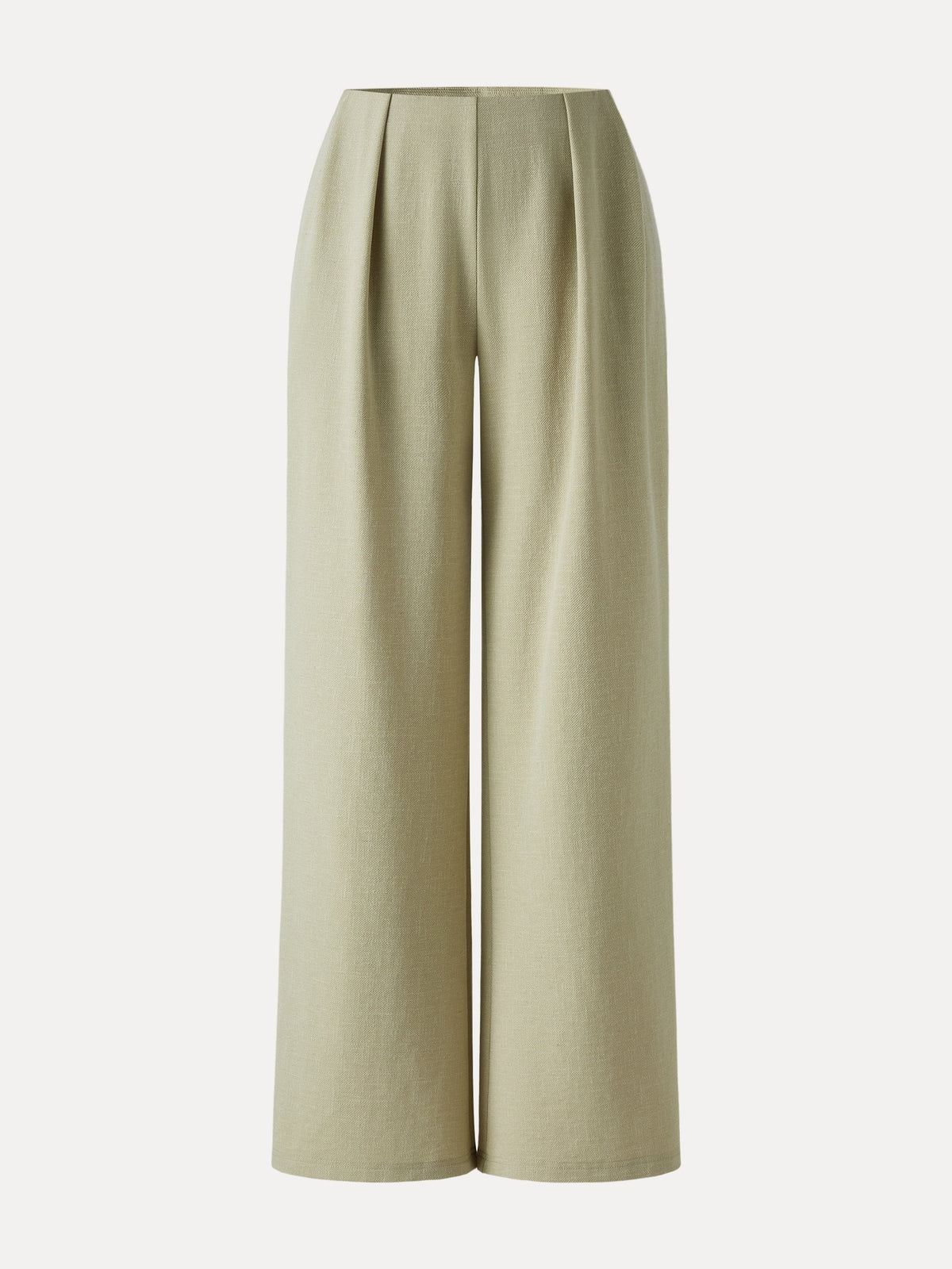 Pantalone Effetto Lino a Gamba Svasata