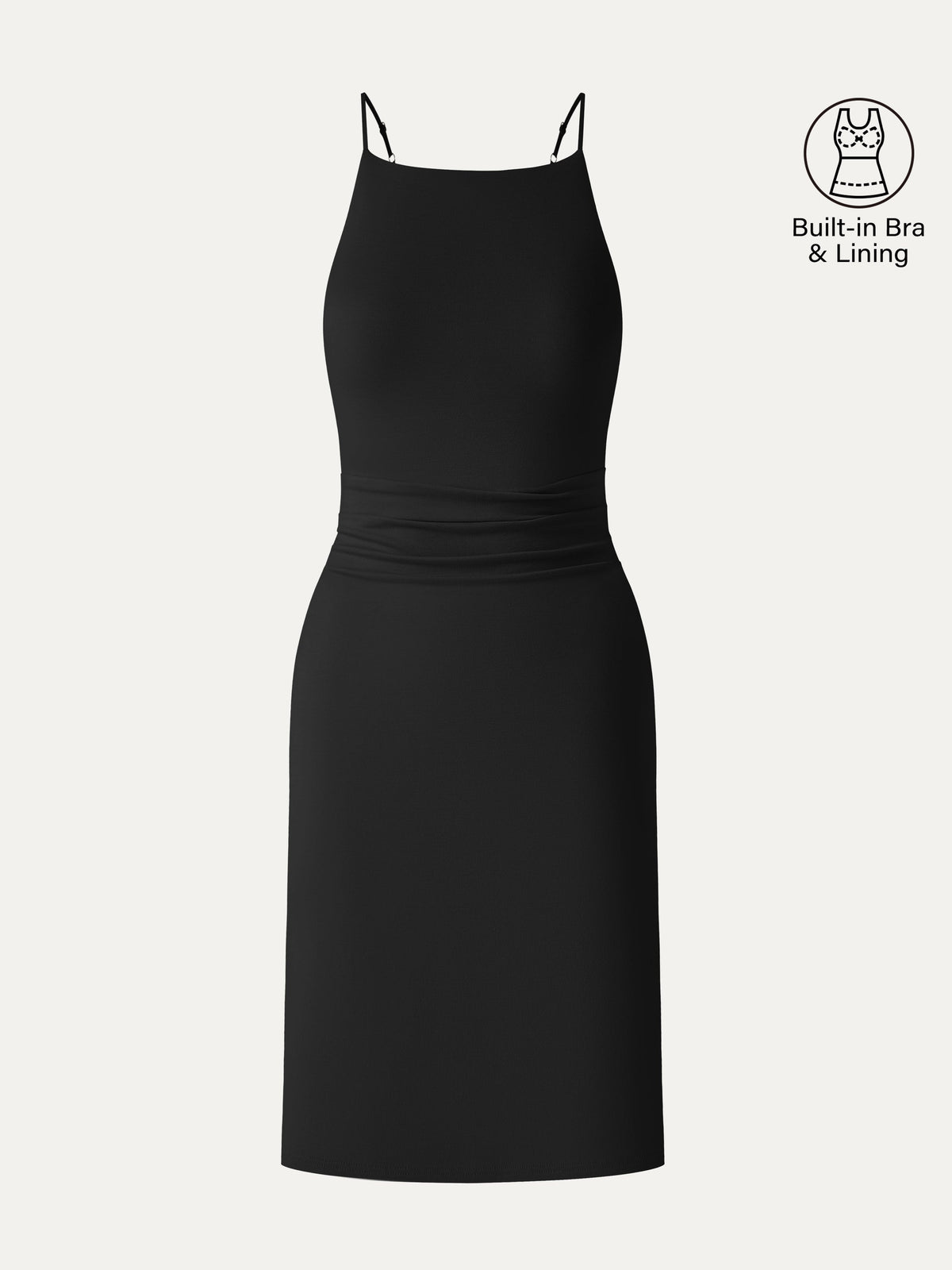 CoolTouch A-Line Rcuhed Mini Bra Dress