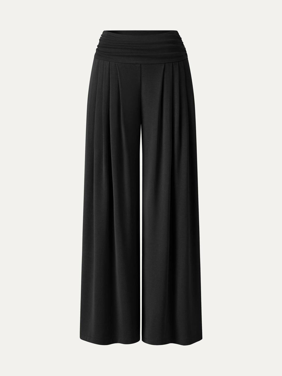 Sandwashed Super Flowy Tucked Palazzo Pant with Pockets