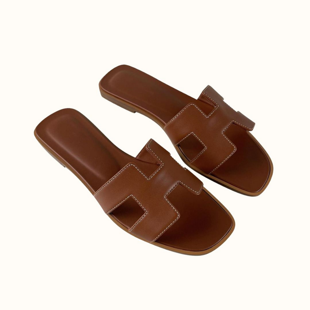Women's Sandals Slip On | H-Strap & Low Heel