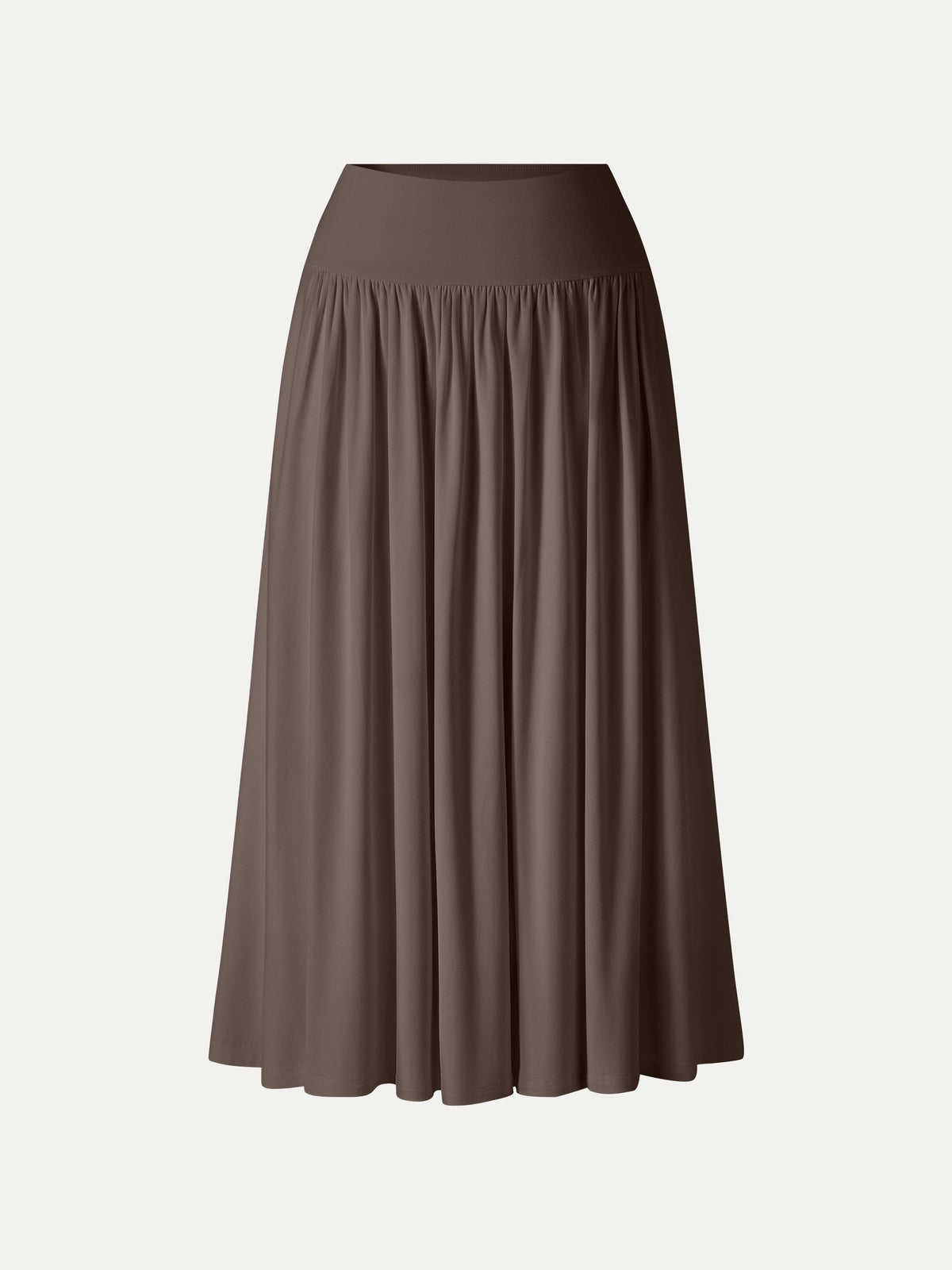 SkinKiss Mid Rise Gathered Midi Skirt with Pockets