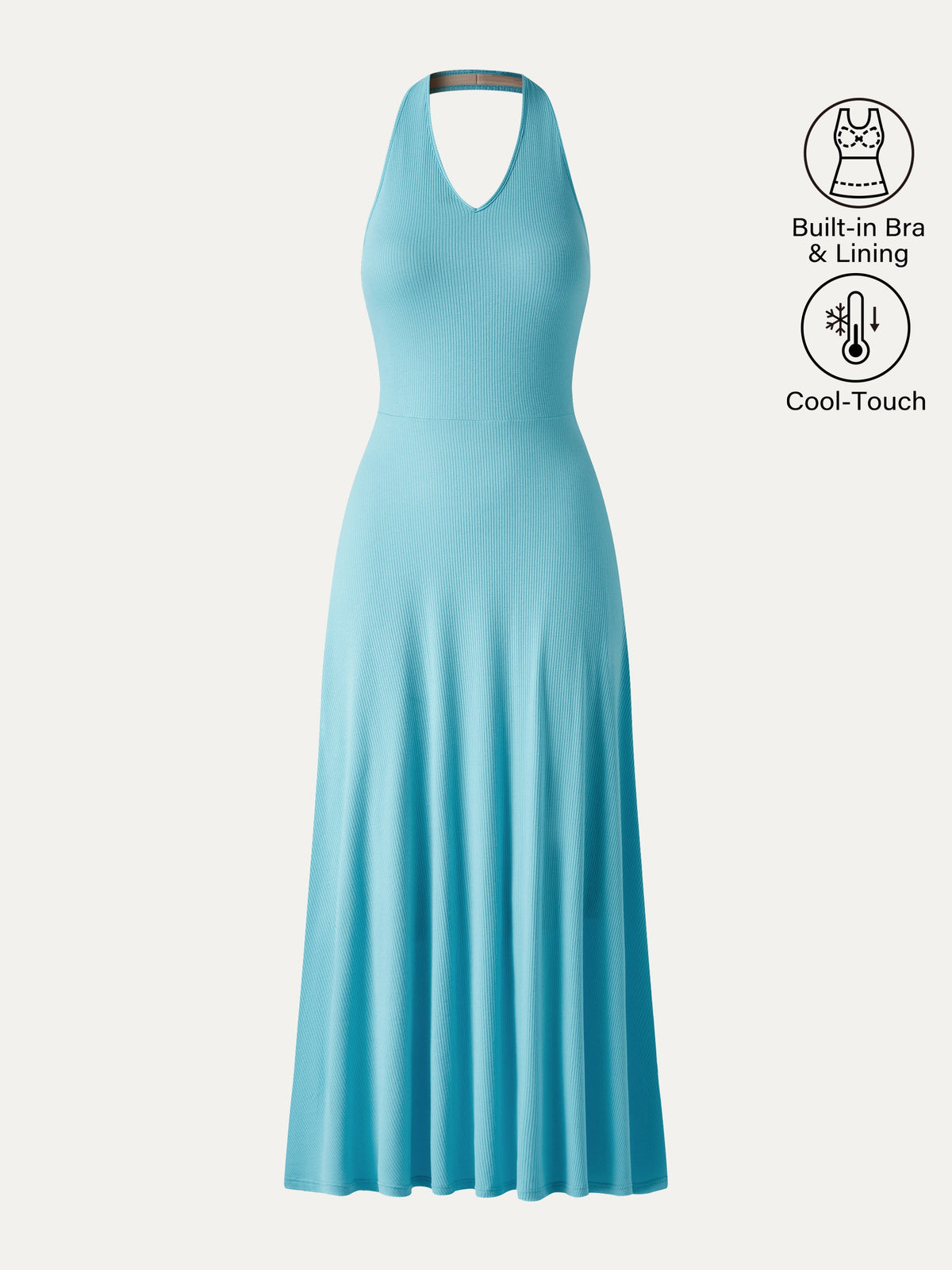 Abito Midi Halter a Trapezio
