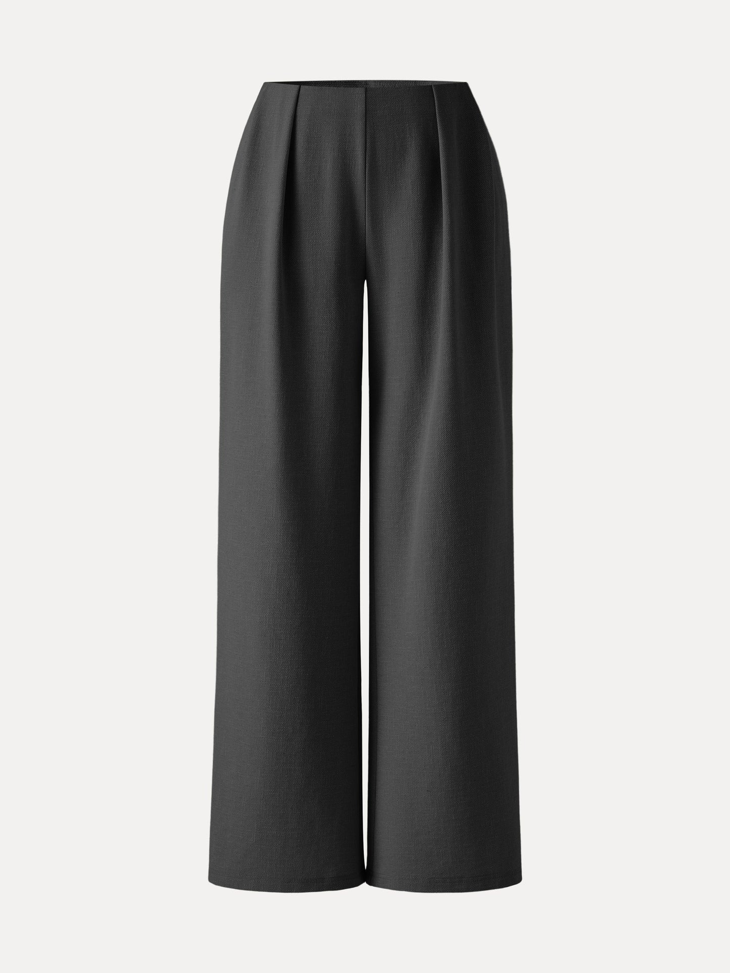 Pantalone Effetto Lino a Gamba Svasata