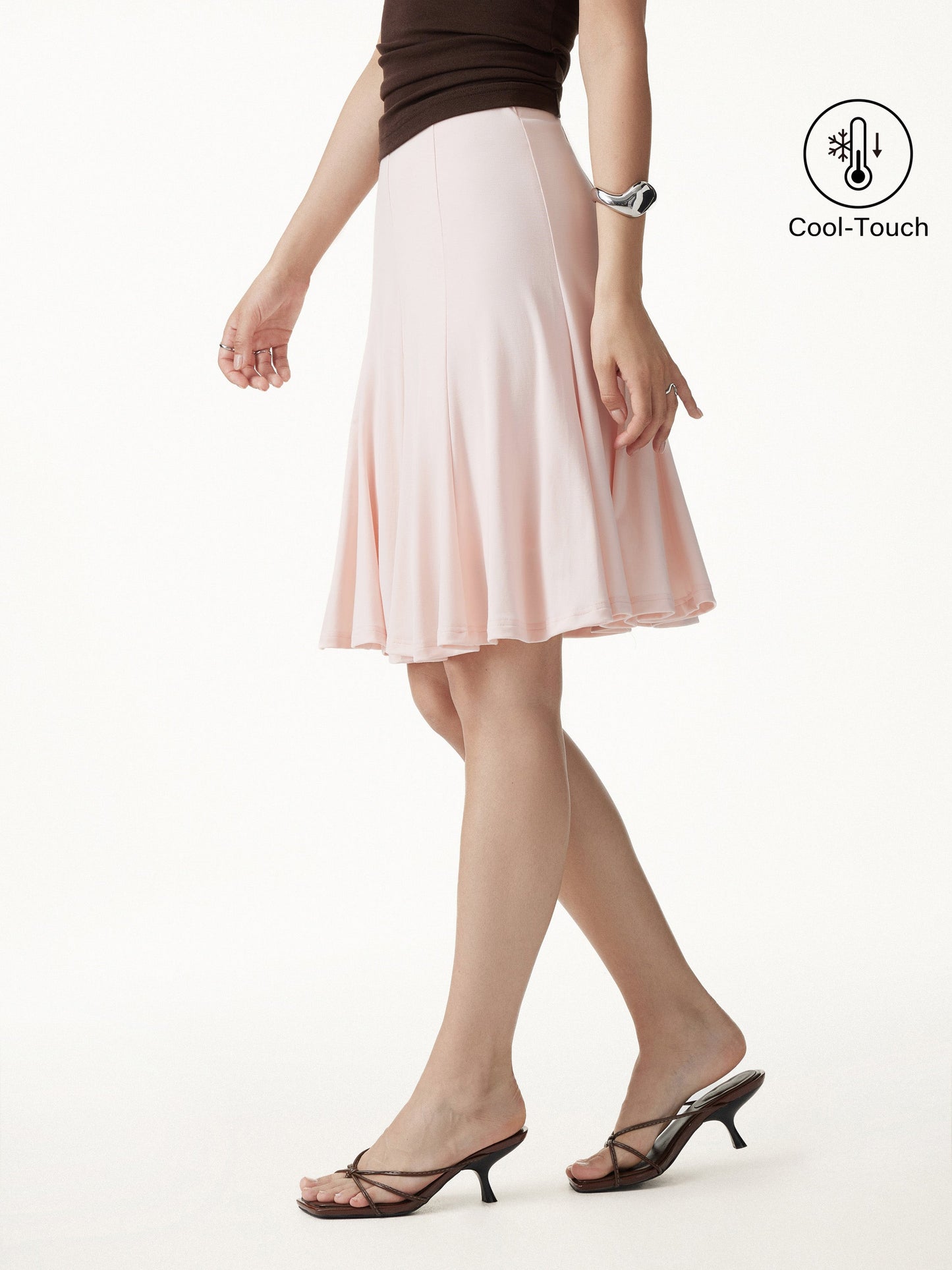 Lyocell Mermaid Hem Knee-Length Skirt