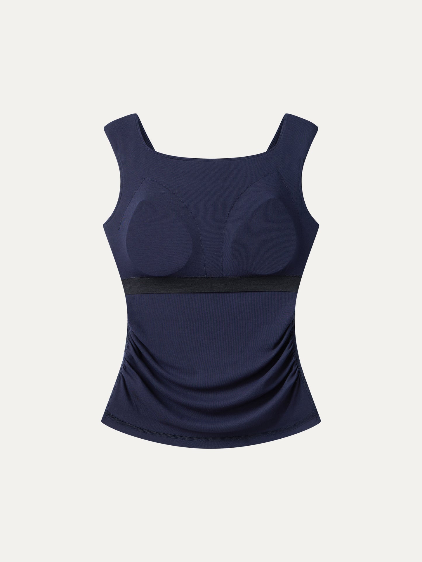 Boatneck Low Back Gathered Bra Top