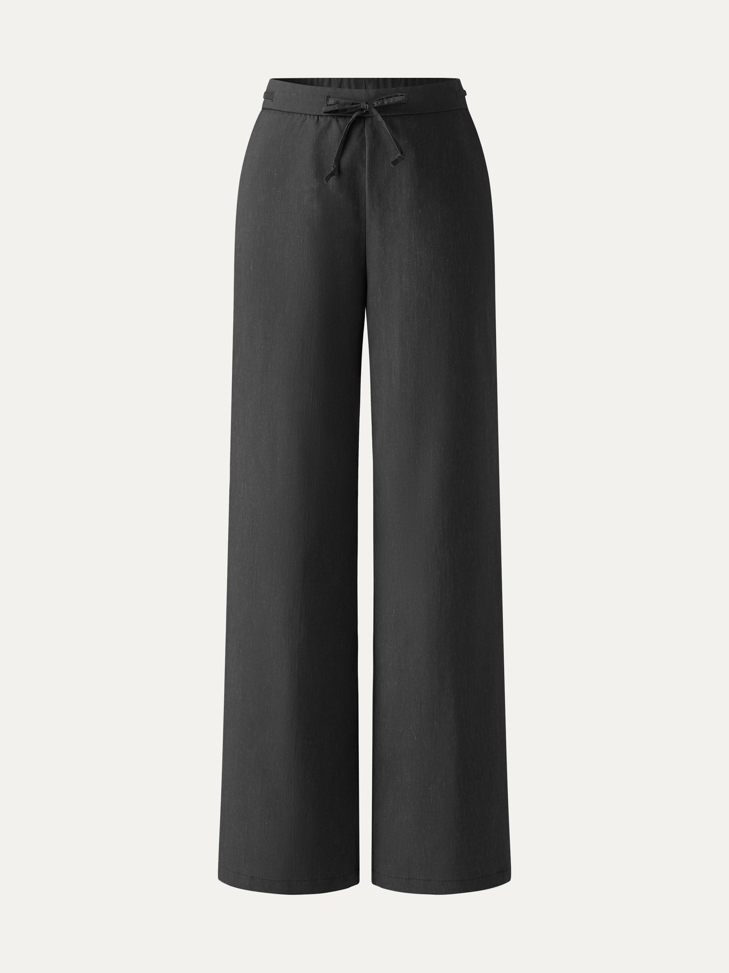 Pantalone a Gamba Larga con Coulisse e Tasche