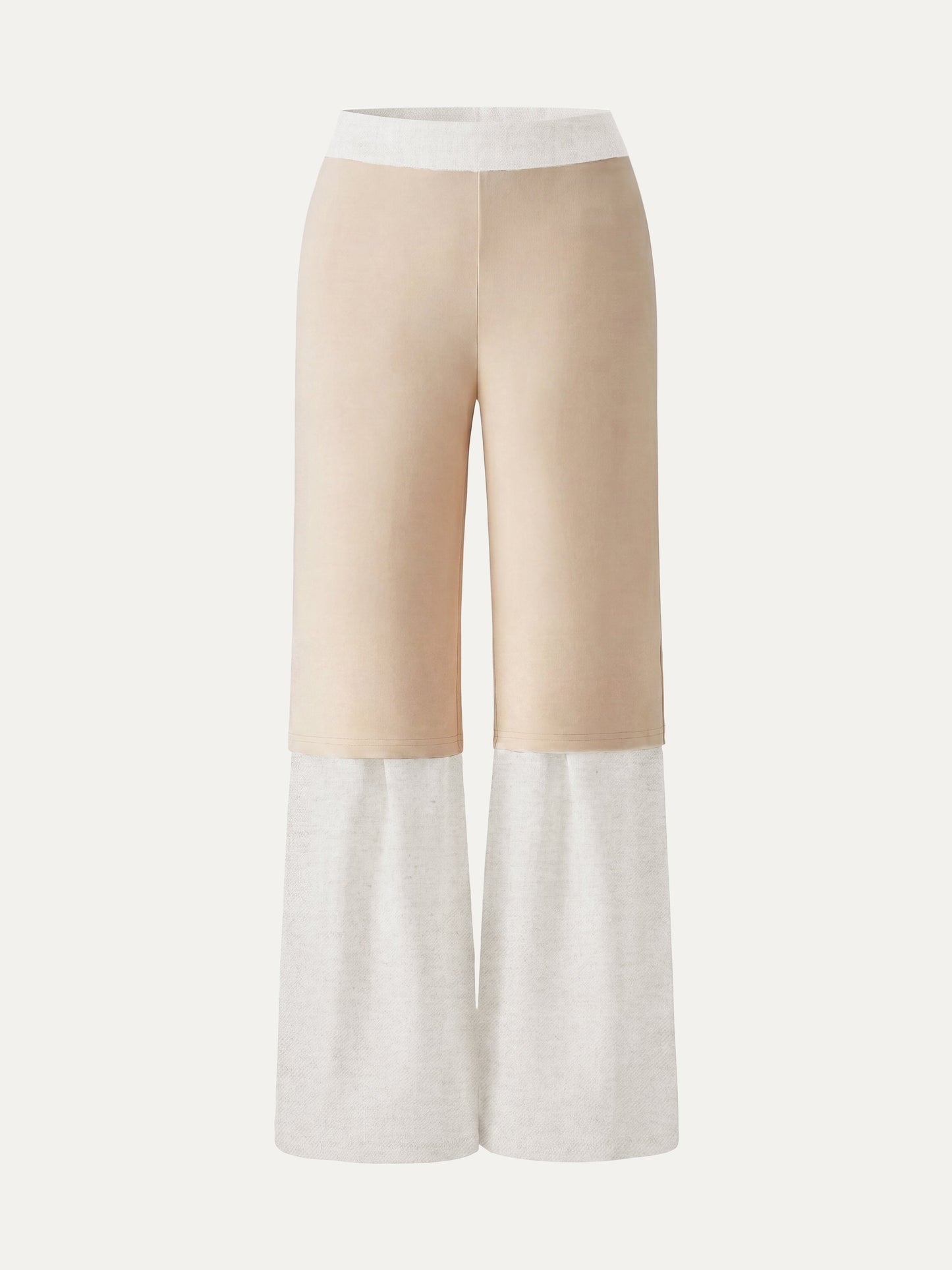 Pantalone Effetto Lino a Gamba Svasata