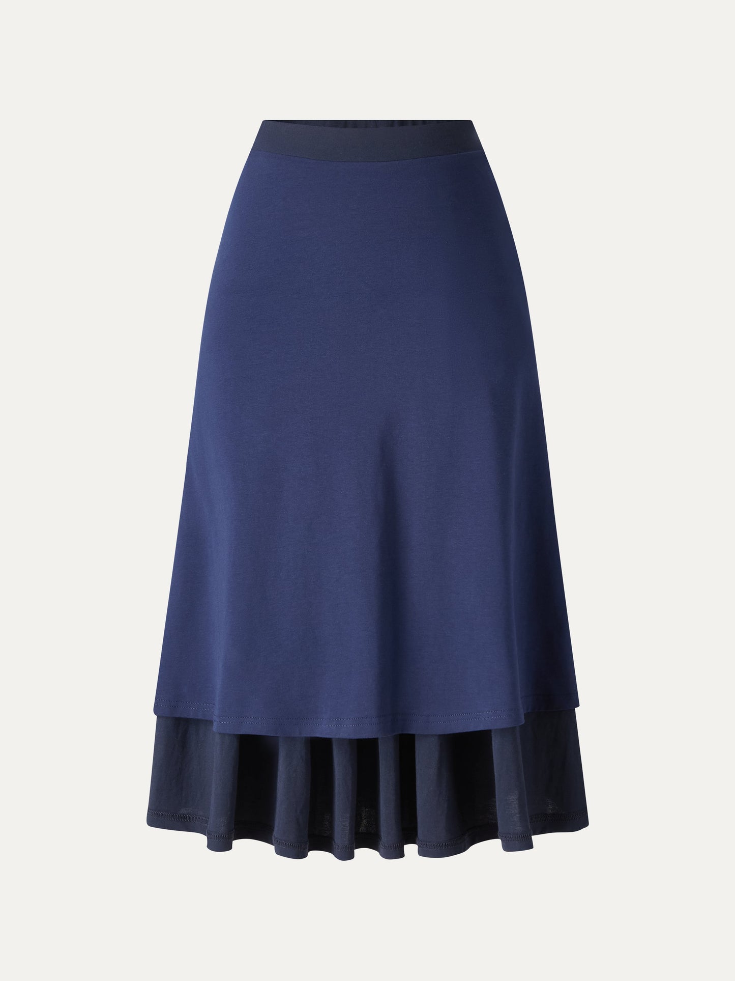 2Pcs Set Cropped Bra Top & Midi Skirt with Pockets