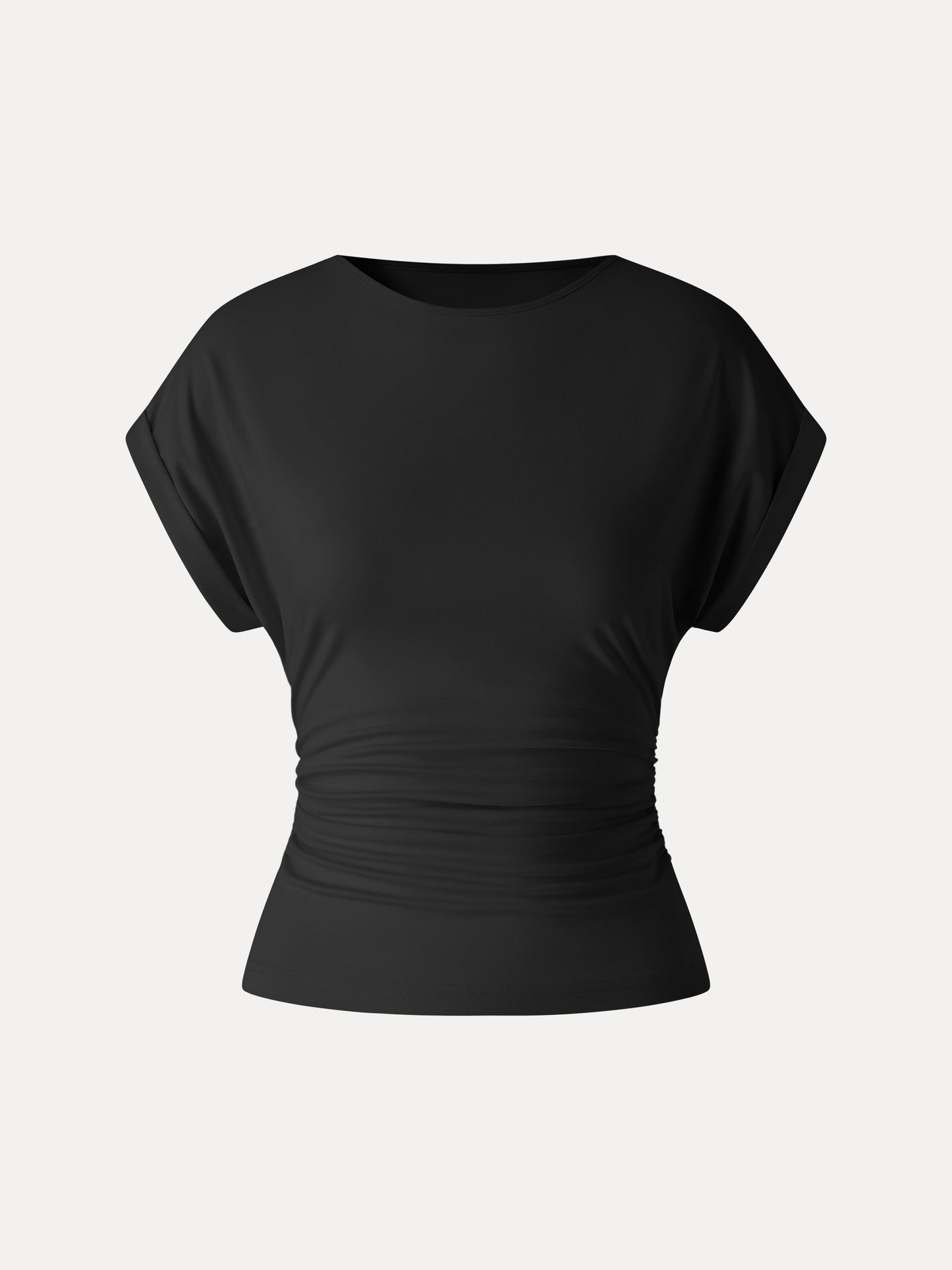 CoolTouch Round Neck Ruched Tee