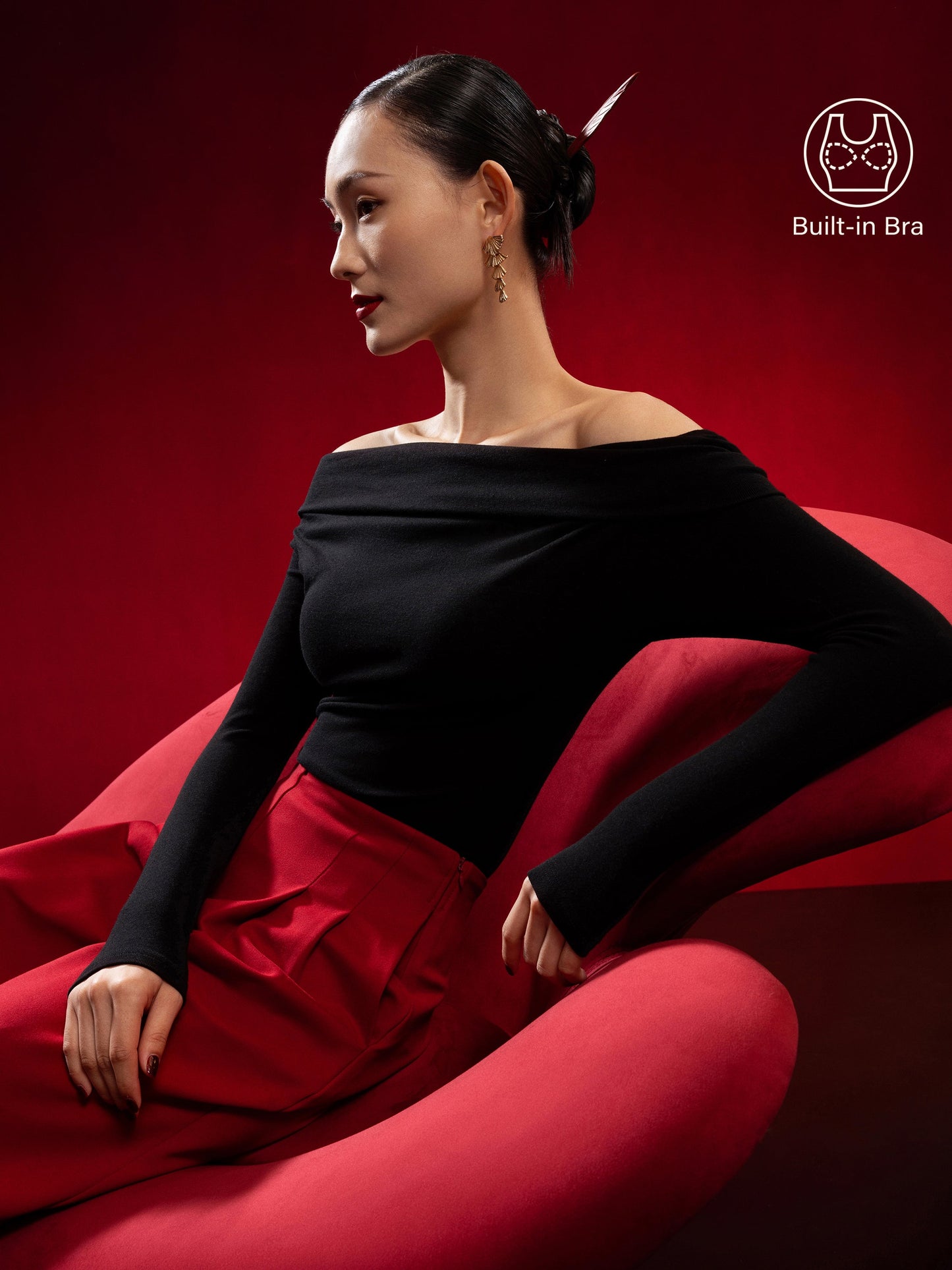 Top Multi-Look a Collo Versatile e Manica Lunga