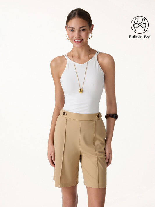 CoolTouch V-Neck Spaghetti Bra Tank