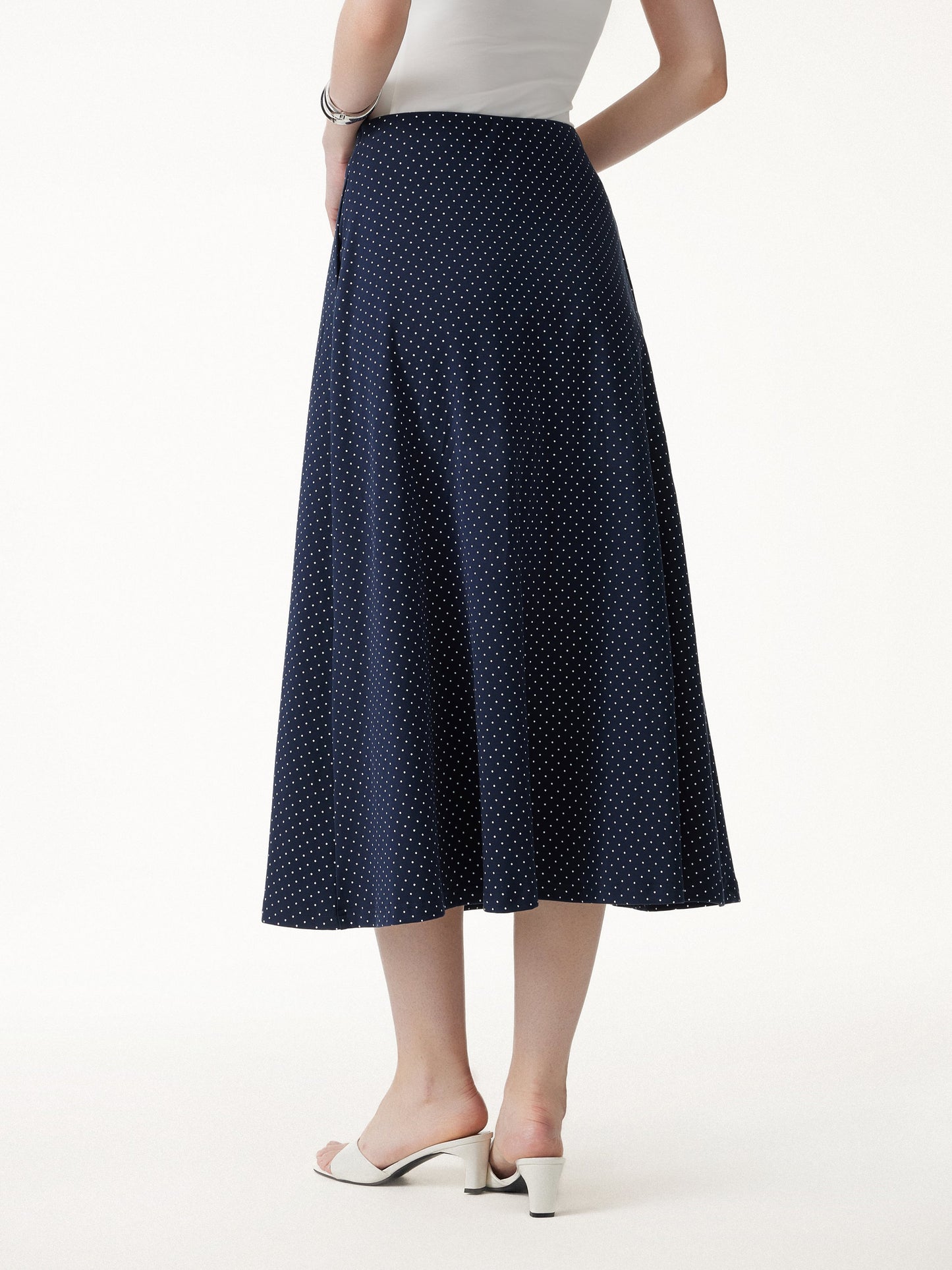 2Pcs Set Square Neck Bra Top & Midi Skirt with Pockets