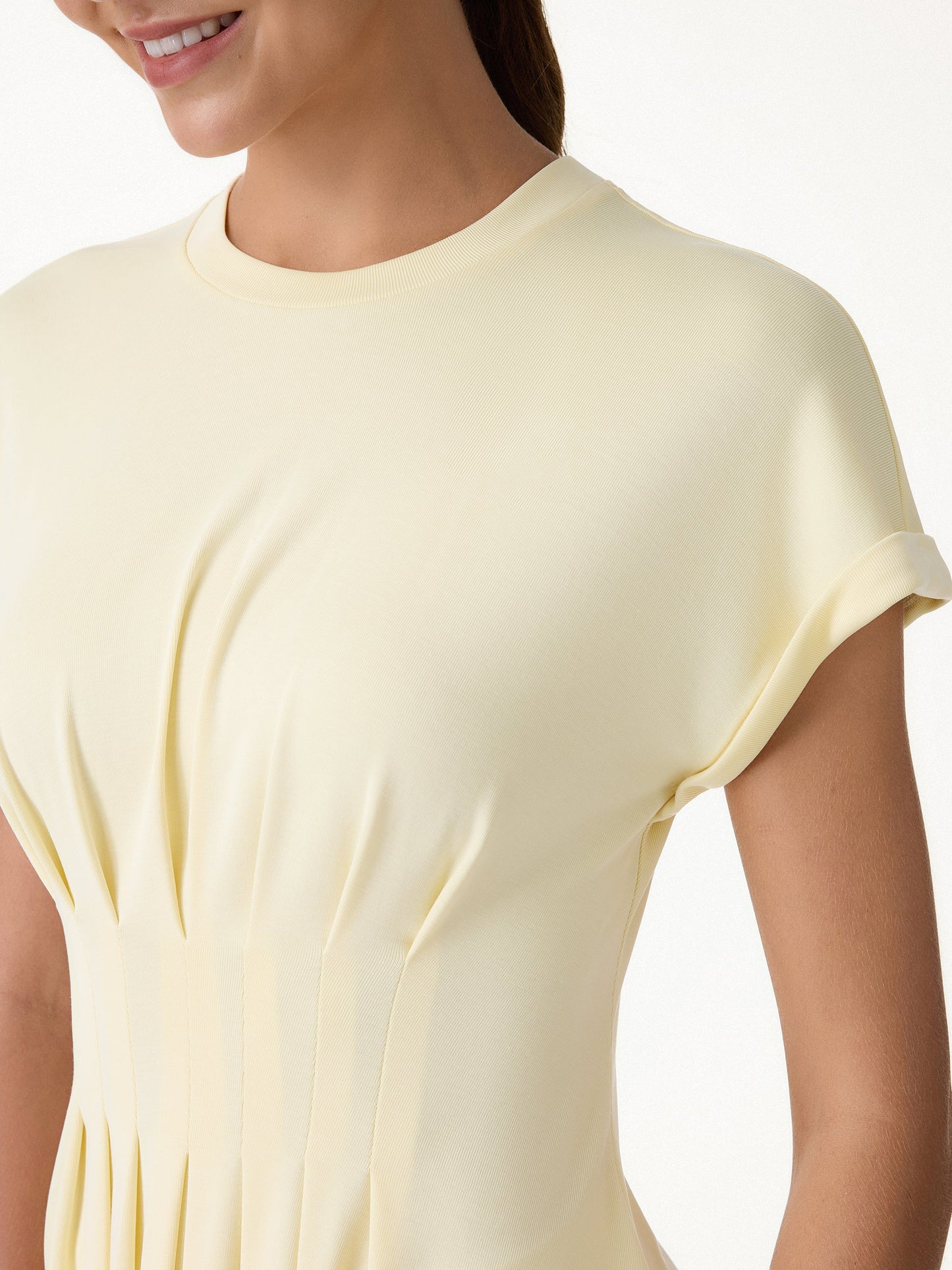 T-Shirt con Arricciatura in Vita
