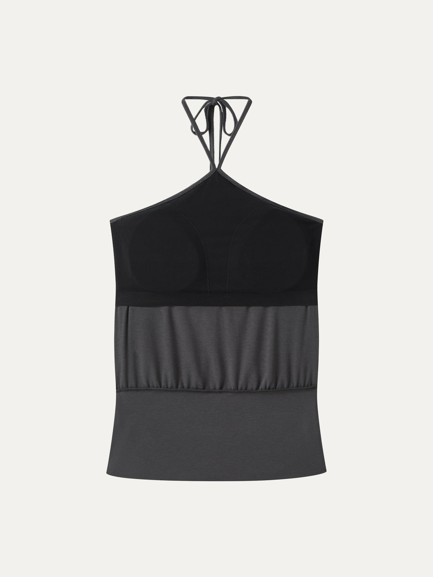 Top Halter con Orlo Arricciato