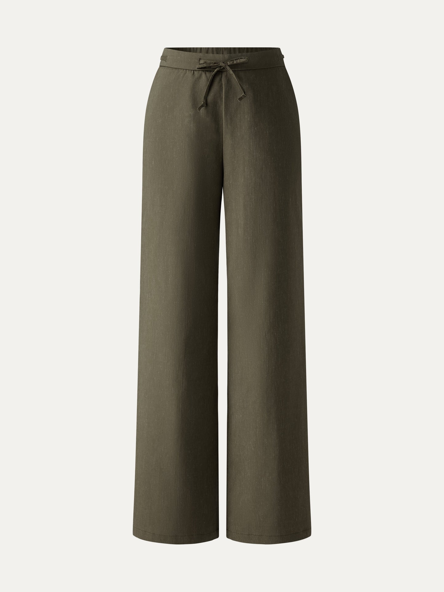 Pantalone a Gamba Larga con Coulisse e Tasche