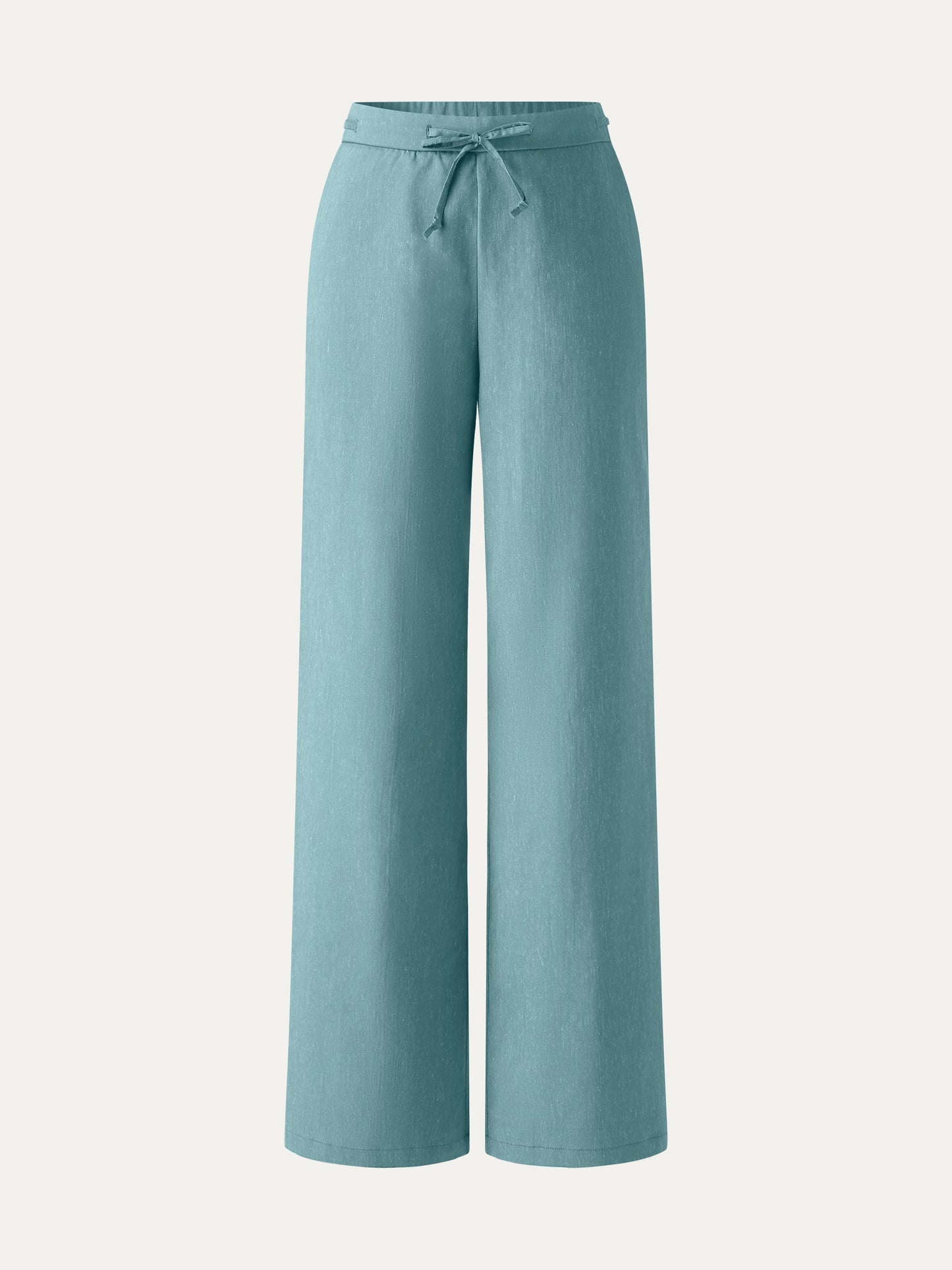 Pantalone a Gamba Larga con Coulisse e Tasche