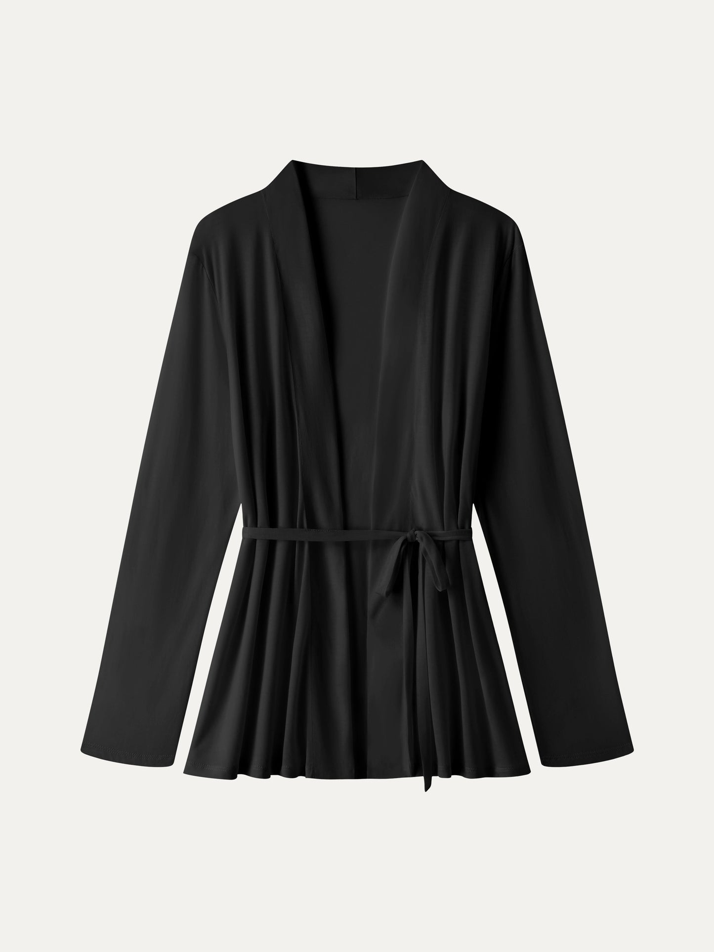 Airy Soft Open Front Cardigan with Tie