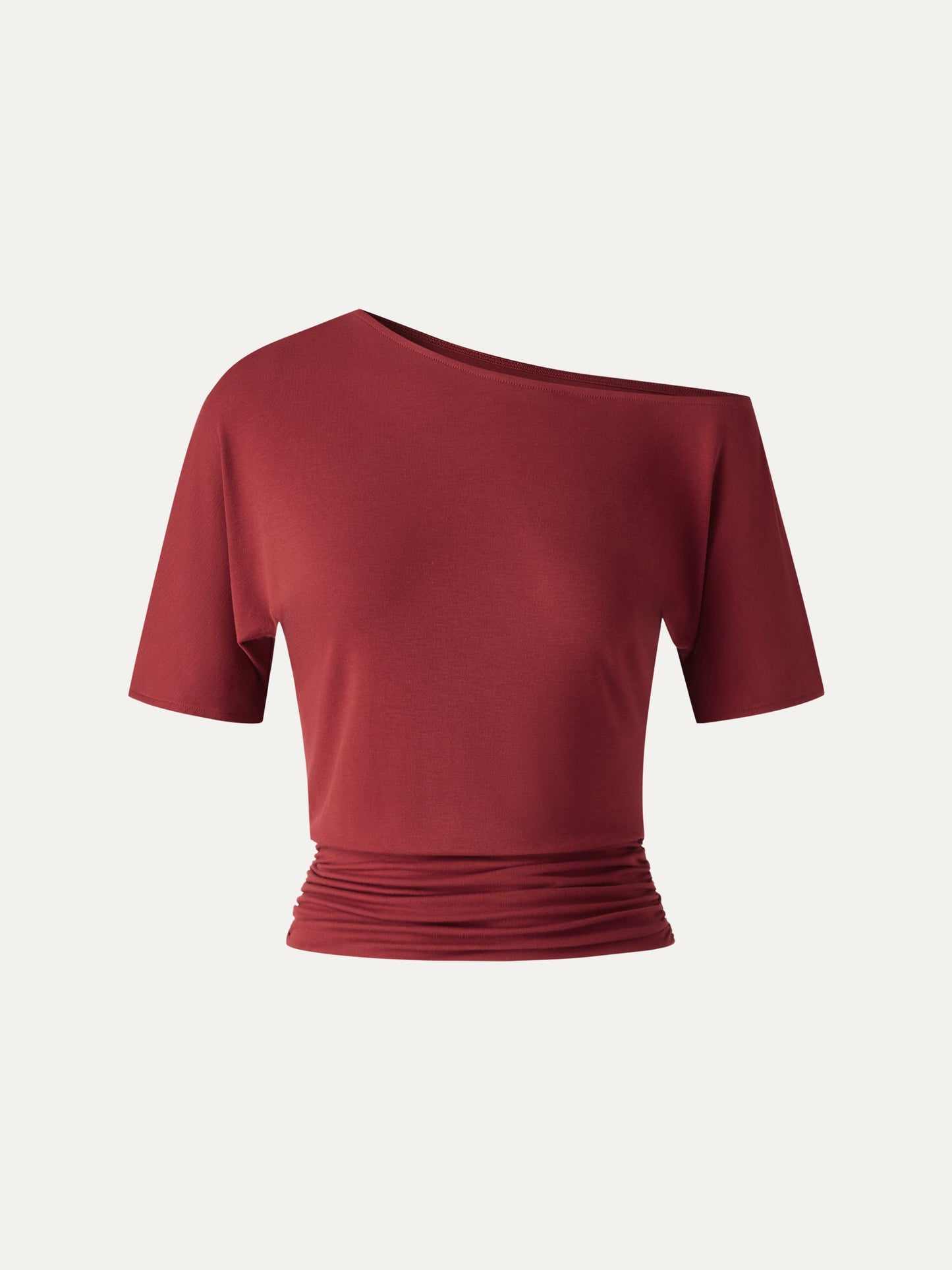 CoolTouch Relaxed Short Sleeve Ruched Top