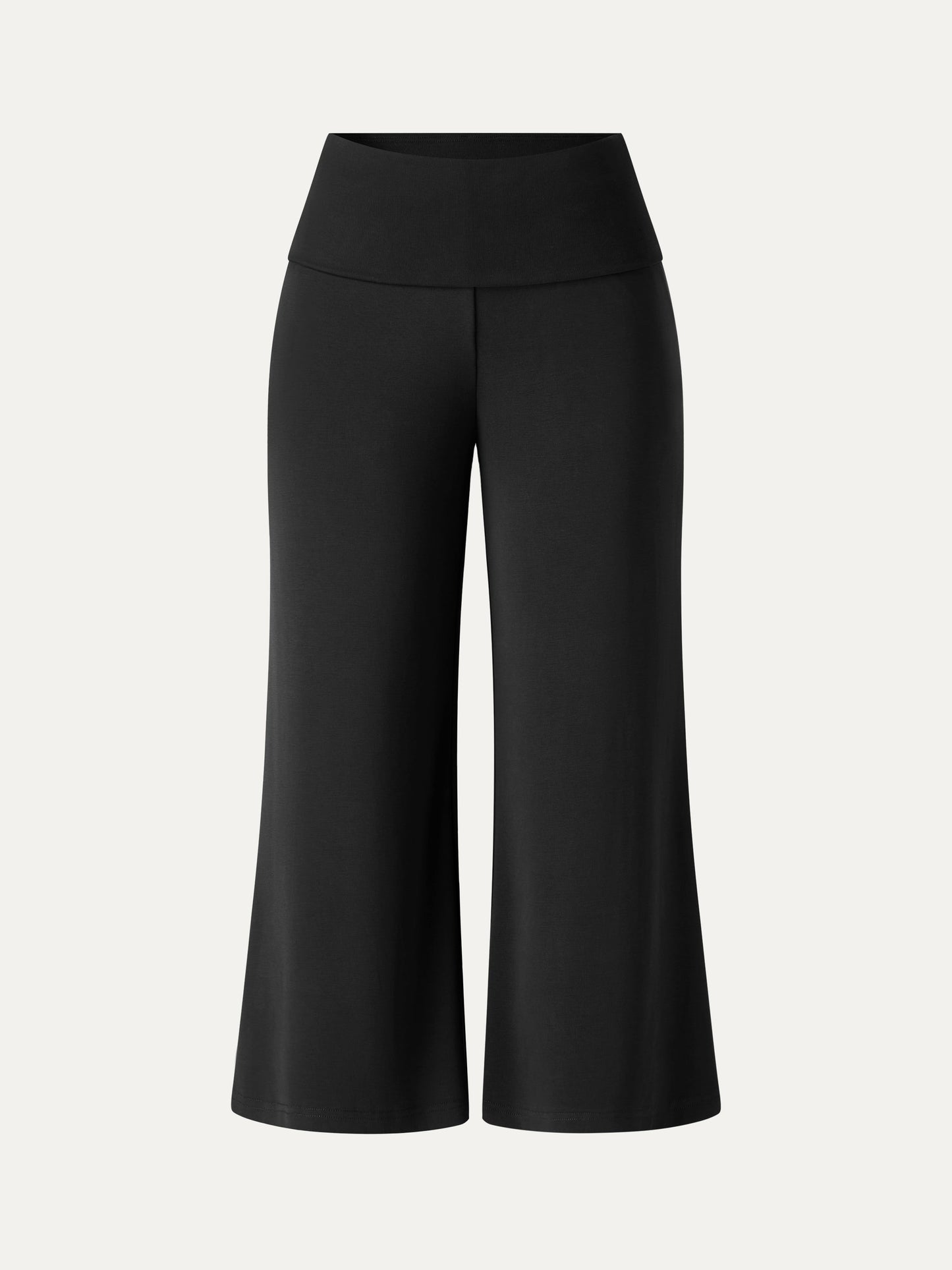 Sandwashed Modal Fold-Down Waist Flared Leg Pants