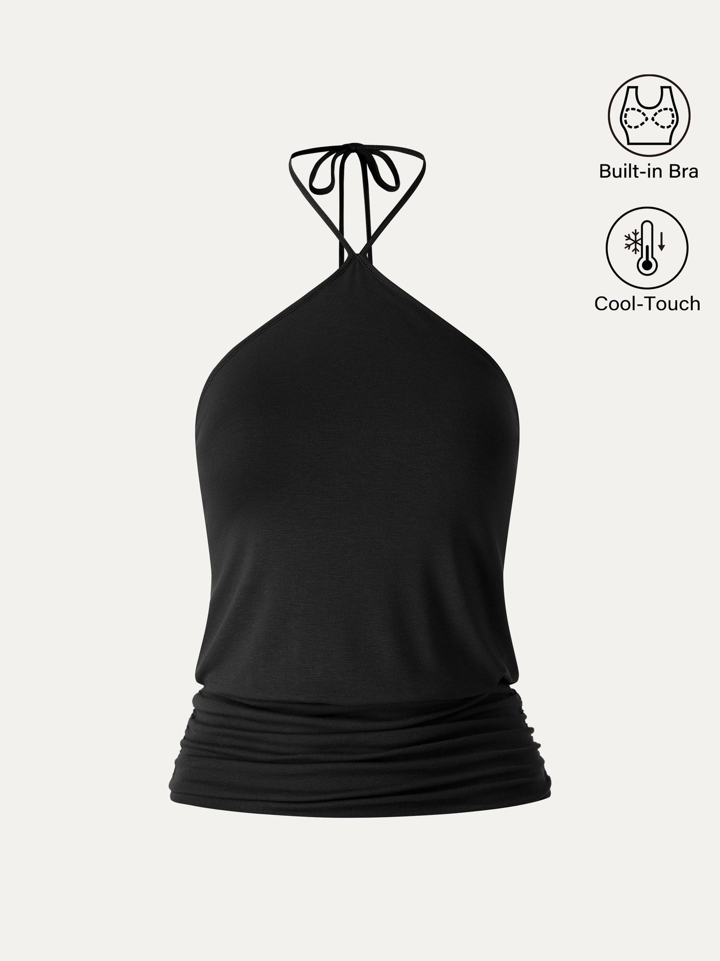 Top Halter con Orlo Arricciato