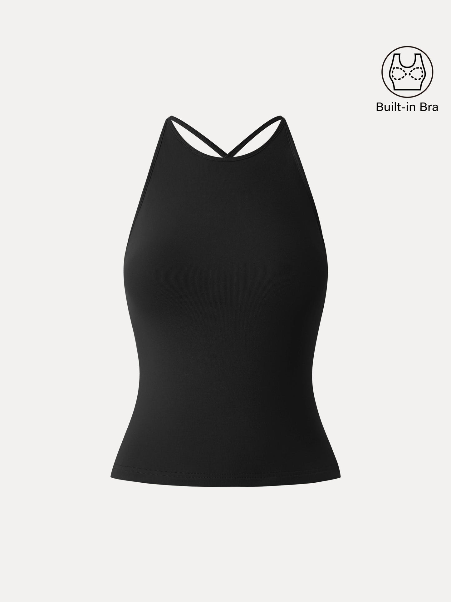 SkinKiss Round Neck Cross-Back Bandless Bra Top