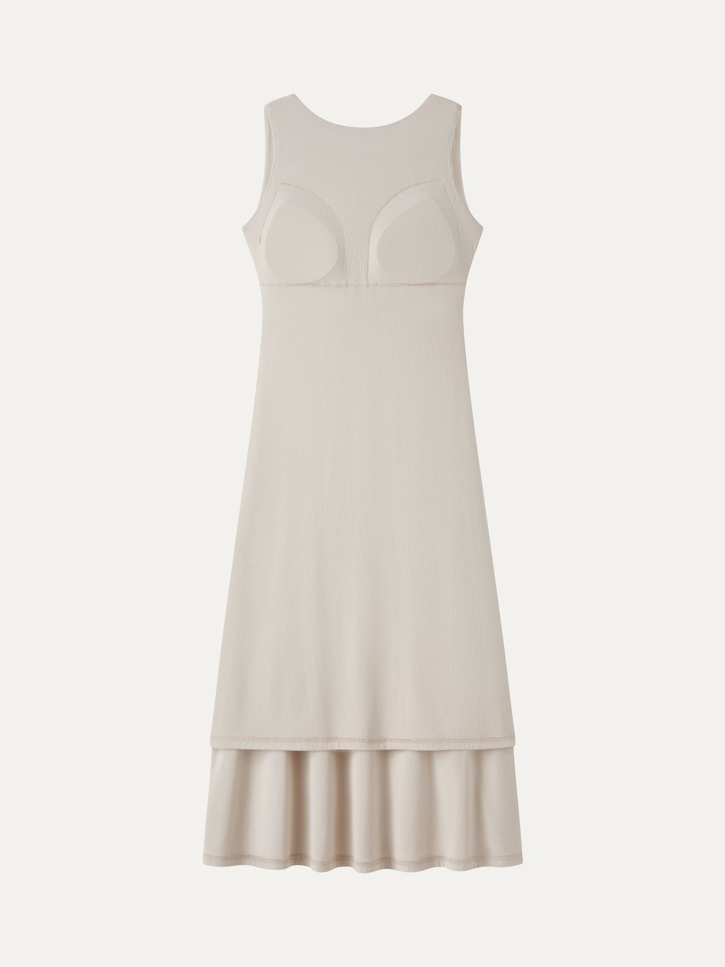 SkinKiss Boatneck Open-Back Flowy Midi Bra Dress