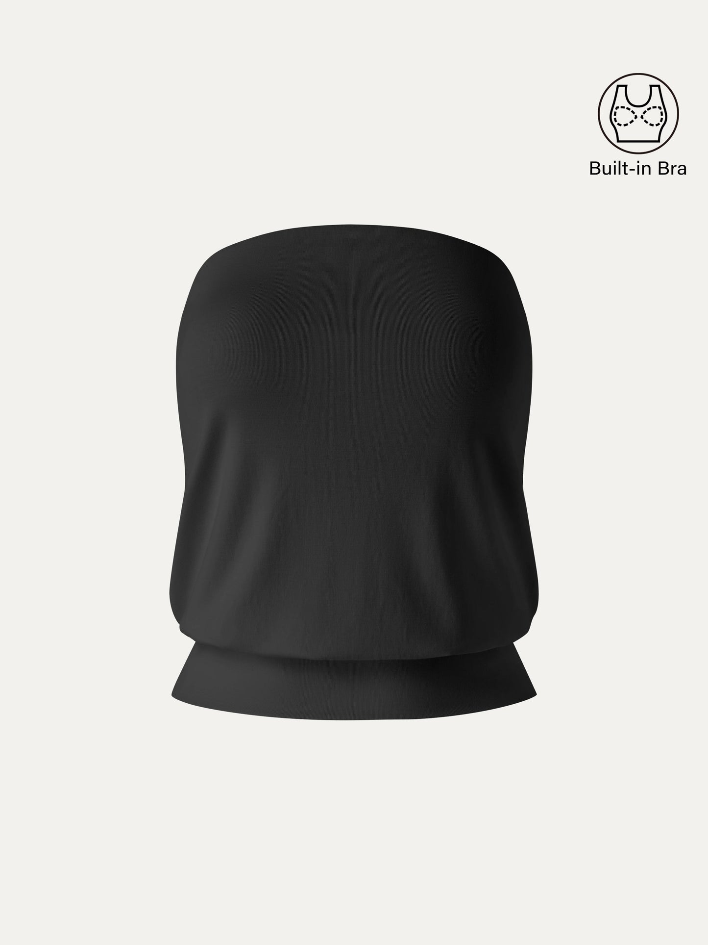 Lyocell Bandeau Banded Hem Bra Top