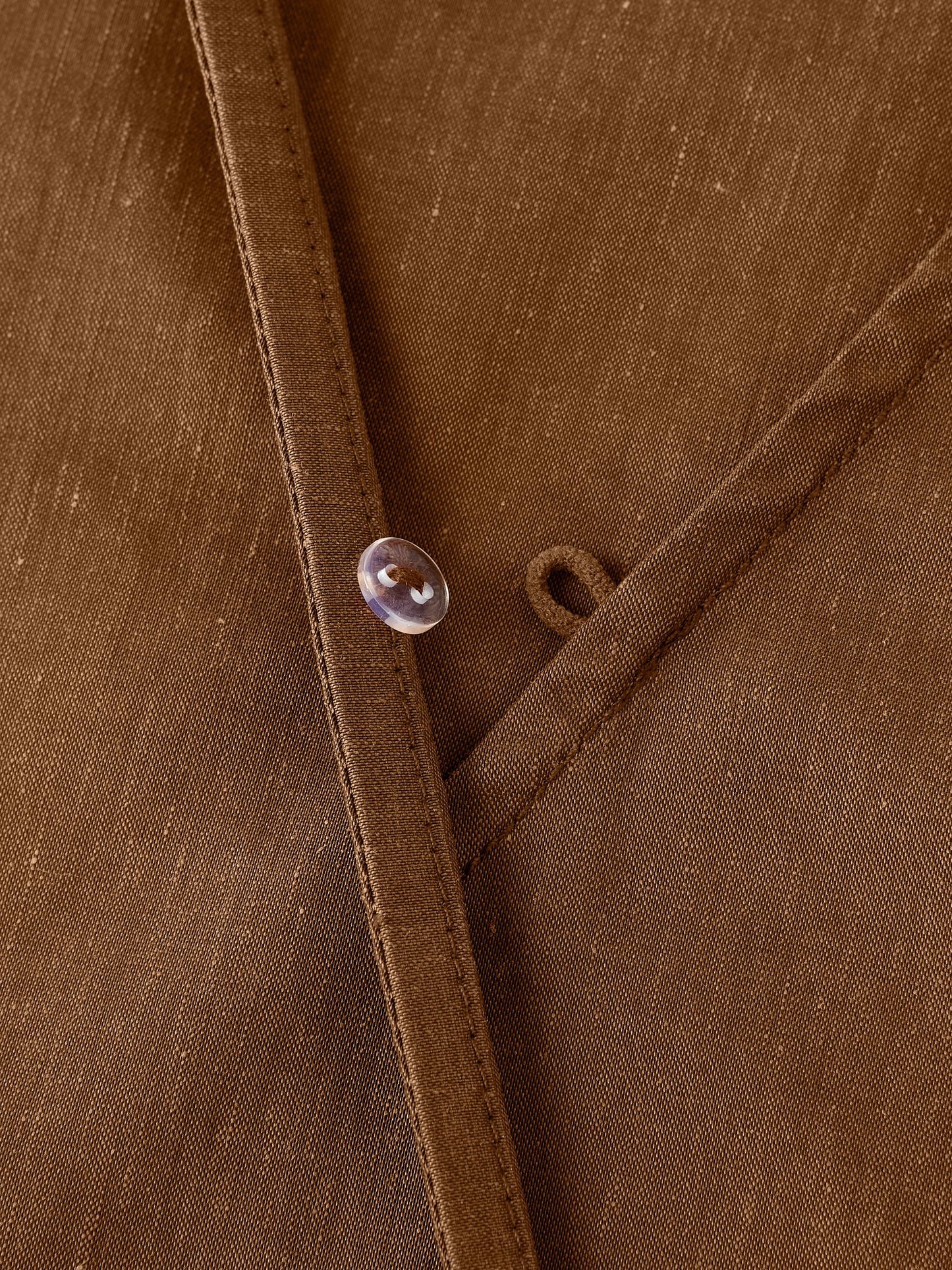 Linen Blend Surplice Top with Side Twist