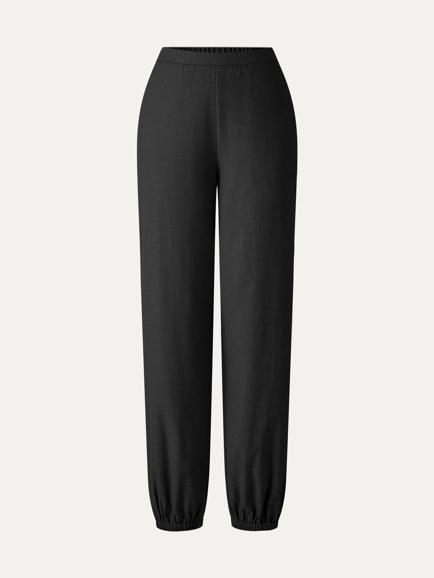 Pantalone Jogger Effetto Lino a Palloncino