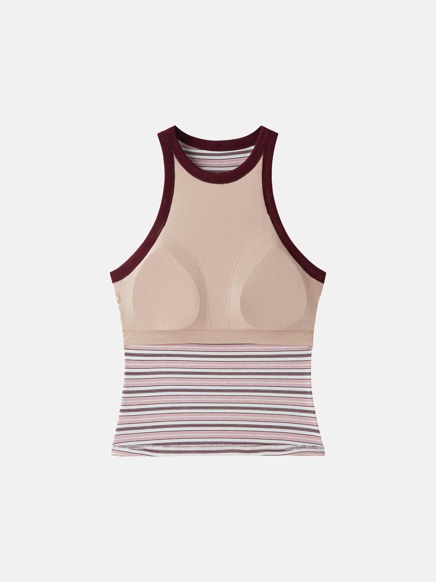 Striped Round Neck Bra Tank