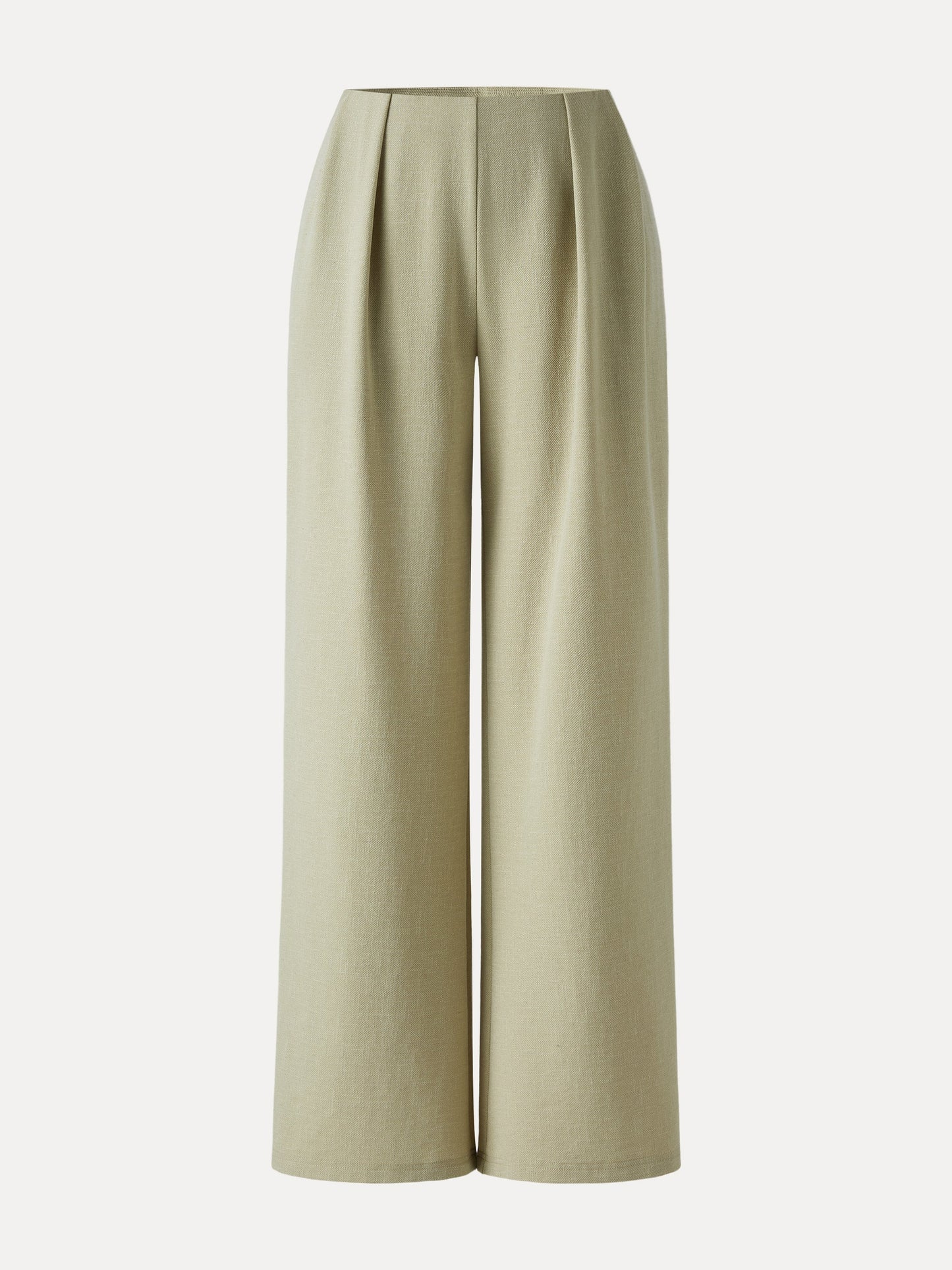 Pantalone Effetto Lino a Gamba Svasata
