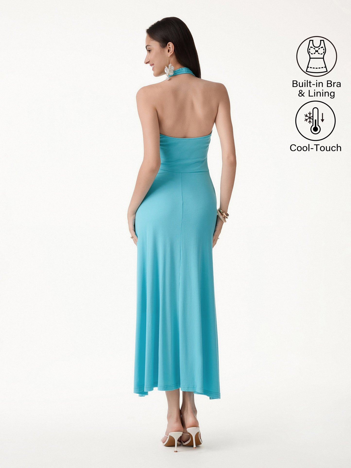 Abito Midi Halter a Trapezio