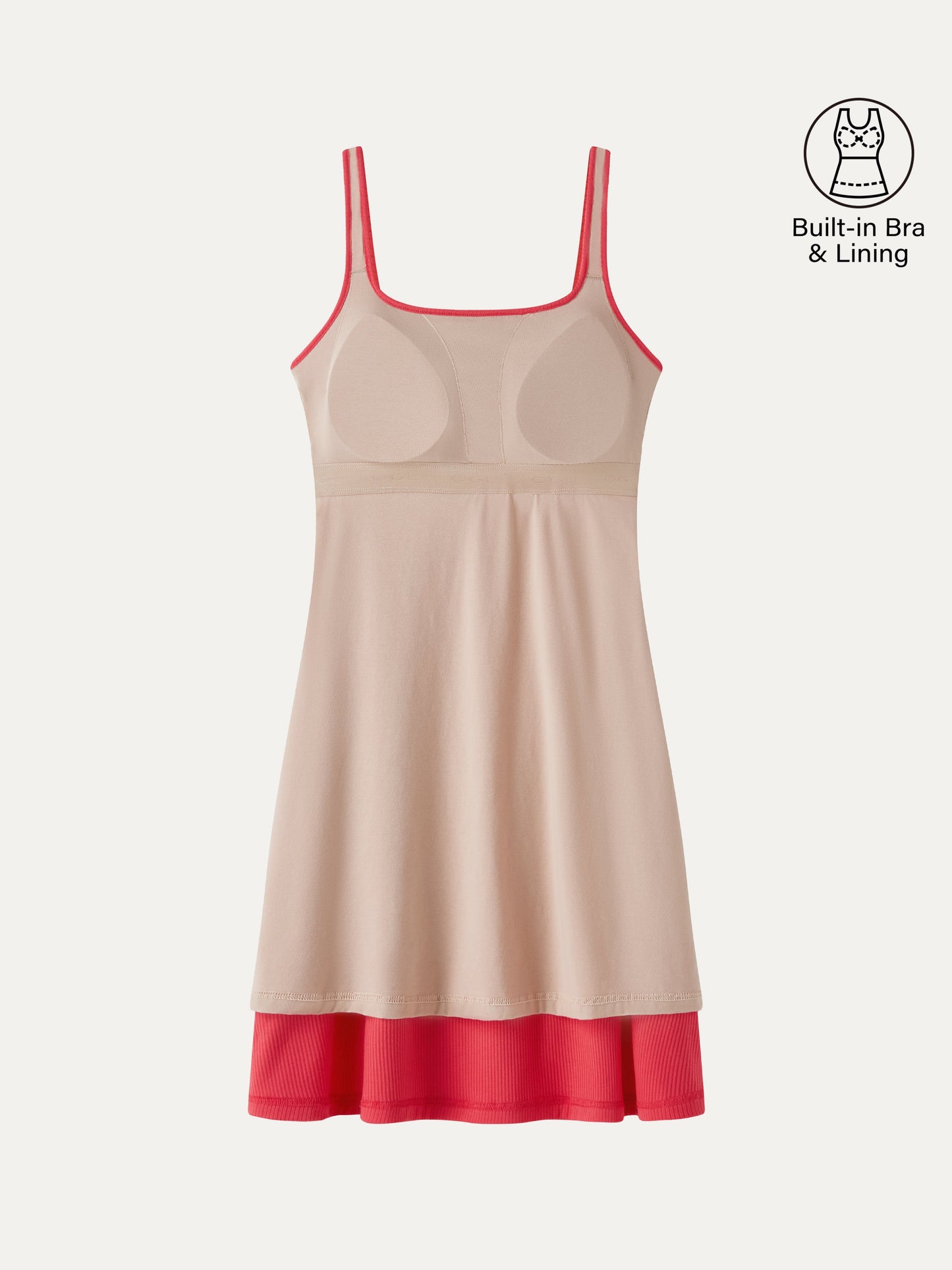 CoolTouch Square Neck Sleeveless Bra Dress