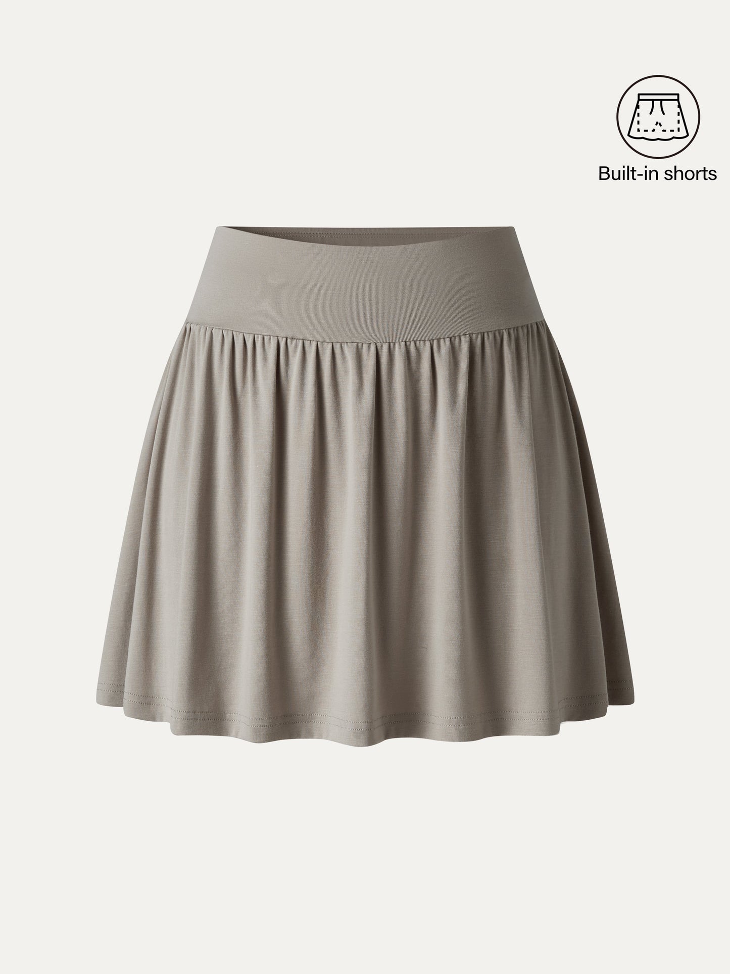 Gonna Pantalone a Trapezio con Arricciature