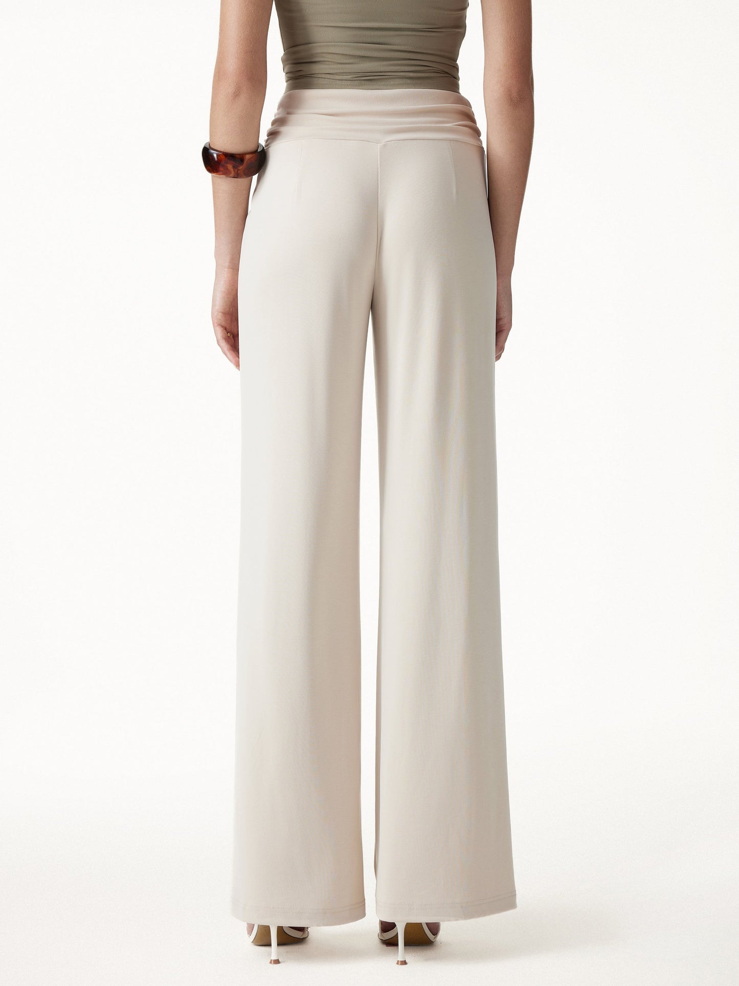 Mid-Rise Relaxed Wide-Leg Lounge Pants