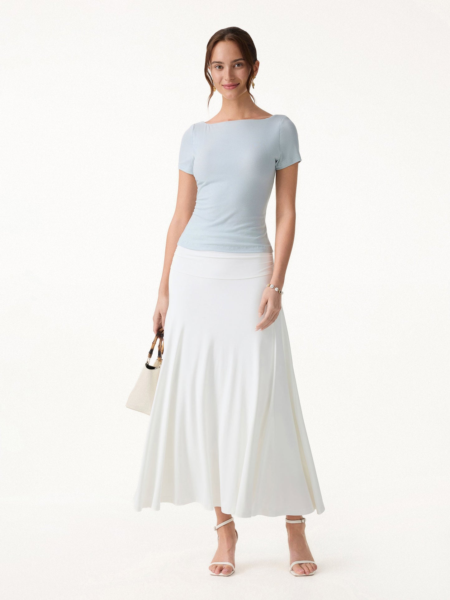 Cooling Ribbed Open Back Summer Bra Top