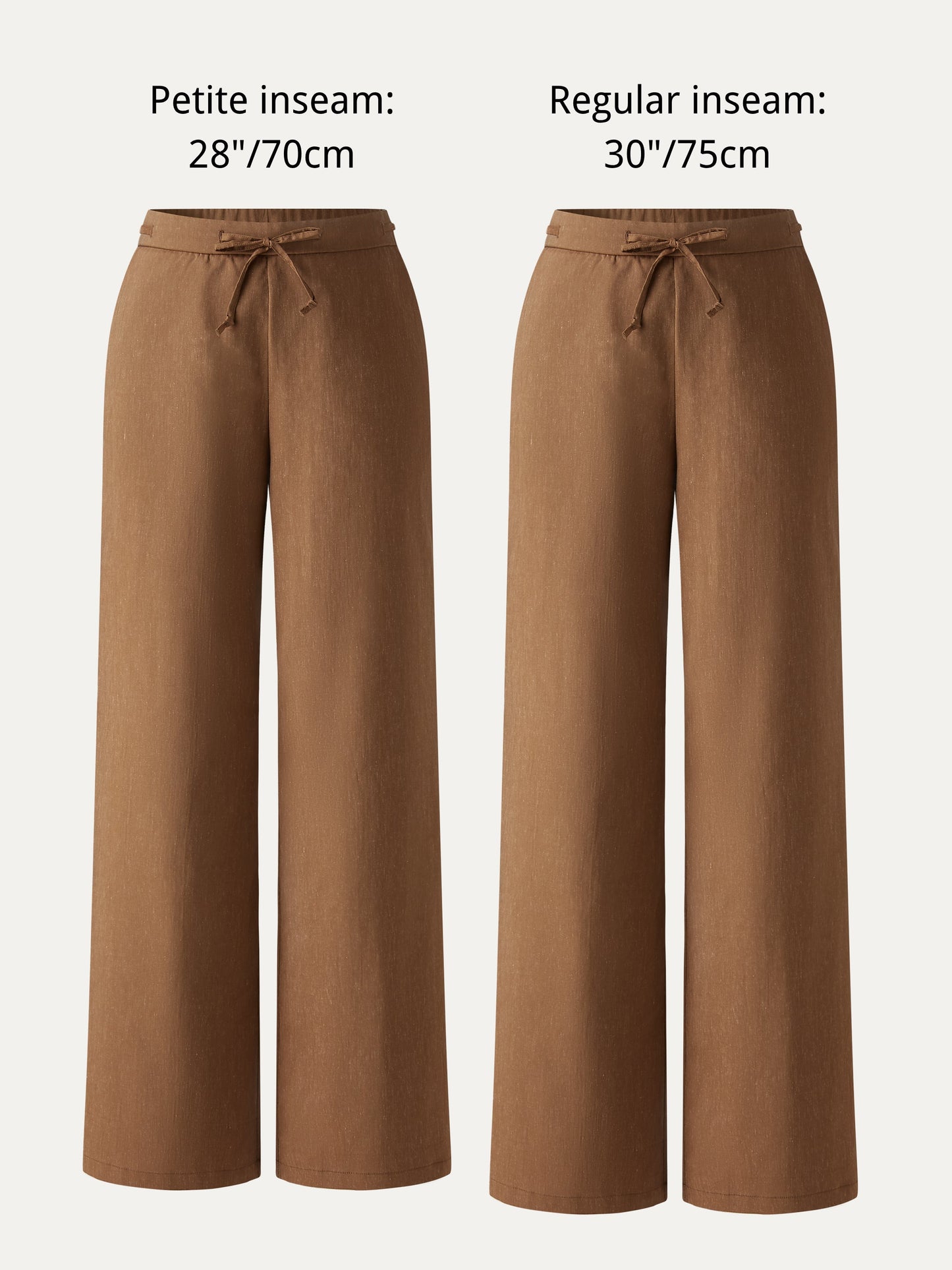 Pantalone a Gamba Larga con Coulisse e Tasche