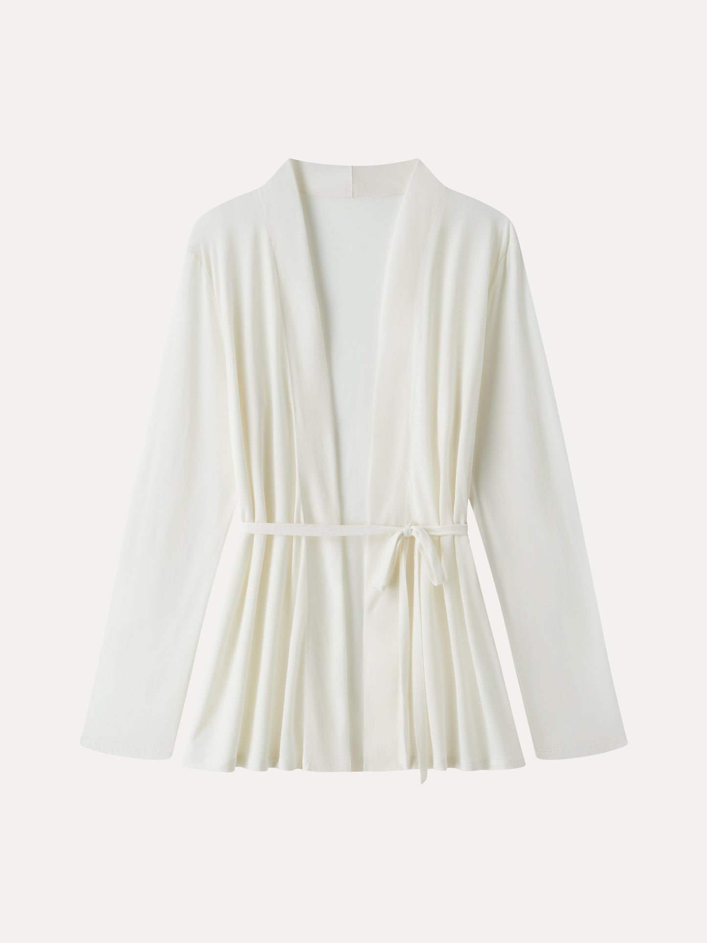 Airy Soft Open Front Cardigan with Tie