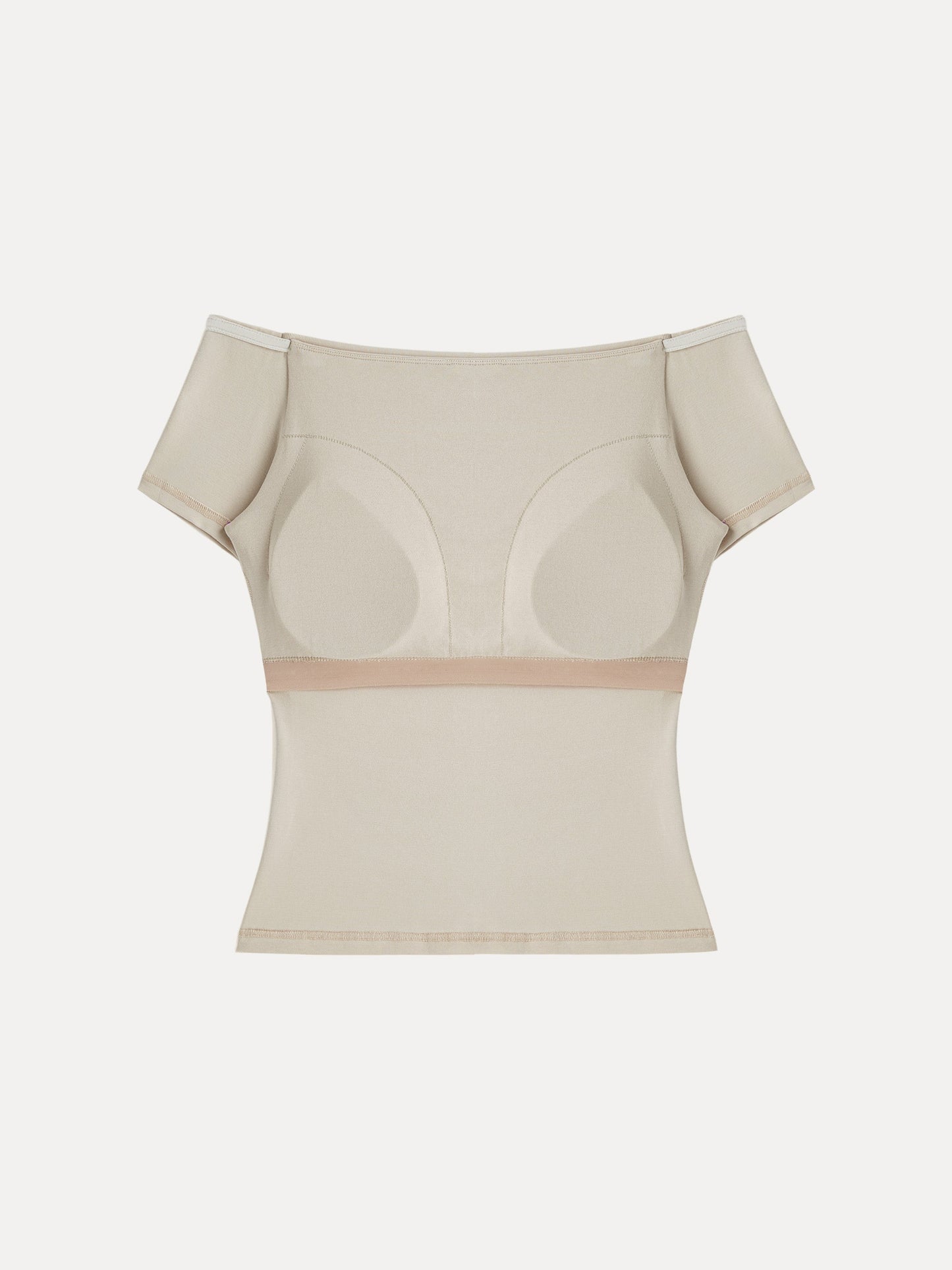 Cotton Lyocell Non-Slip Off-the-Shoulder Bra Top
