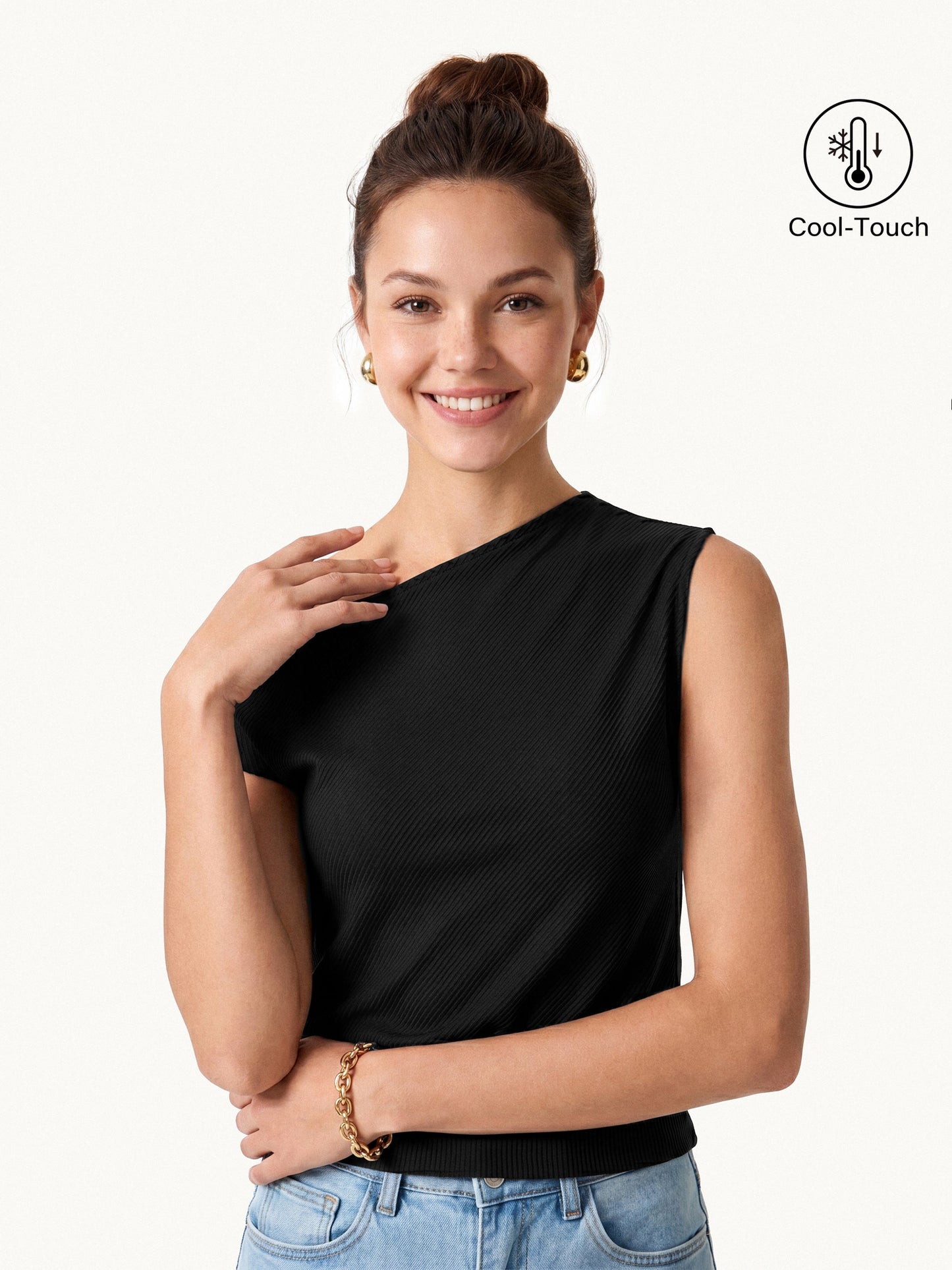 Top Asimmetrico con Orlo a Fascia