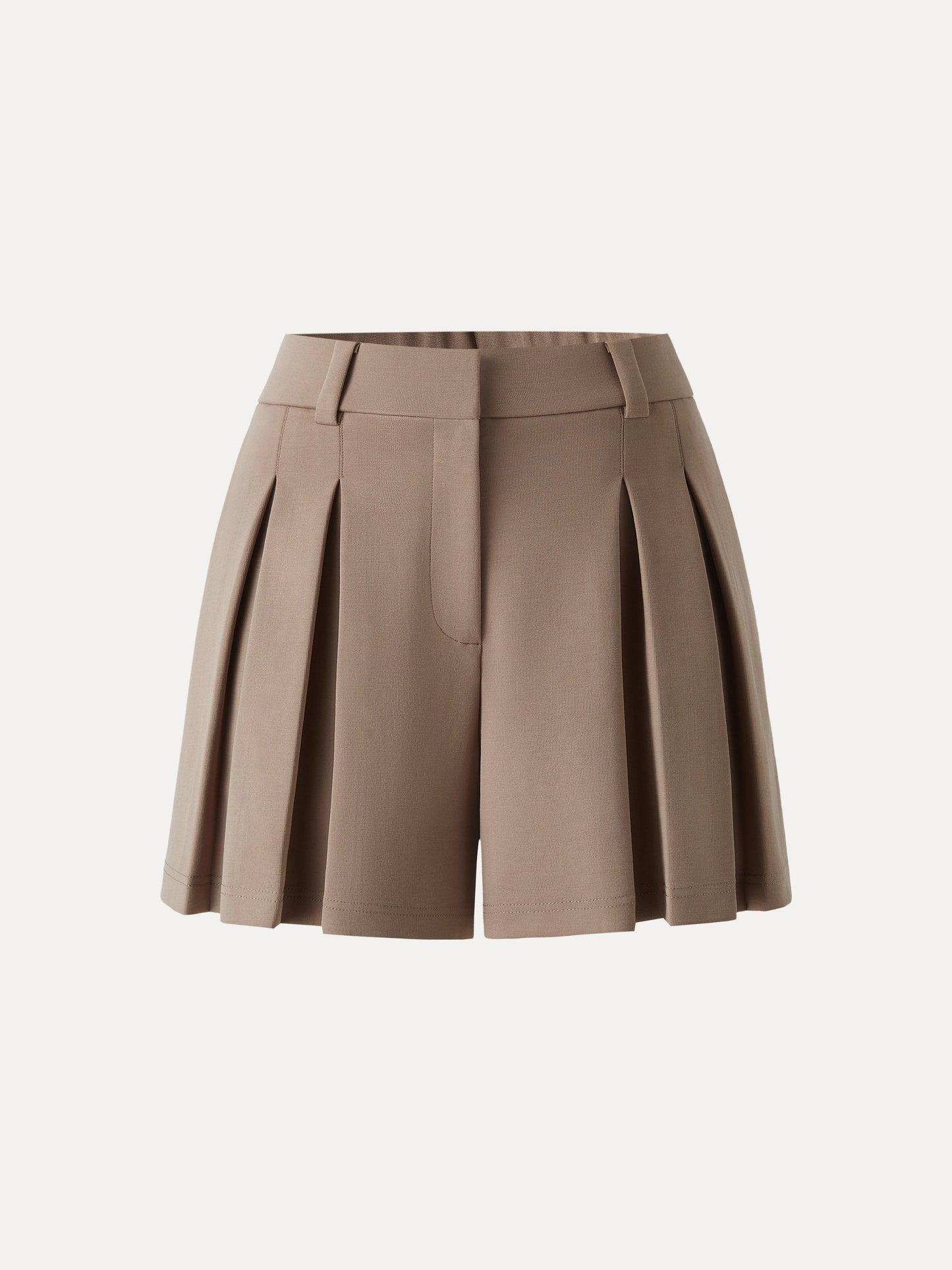 Sandwashed Modal High Rise A-Line Pleated Shorts