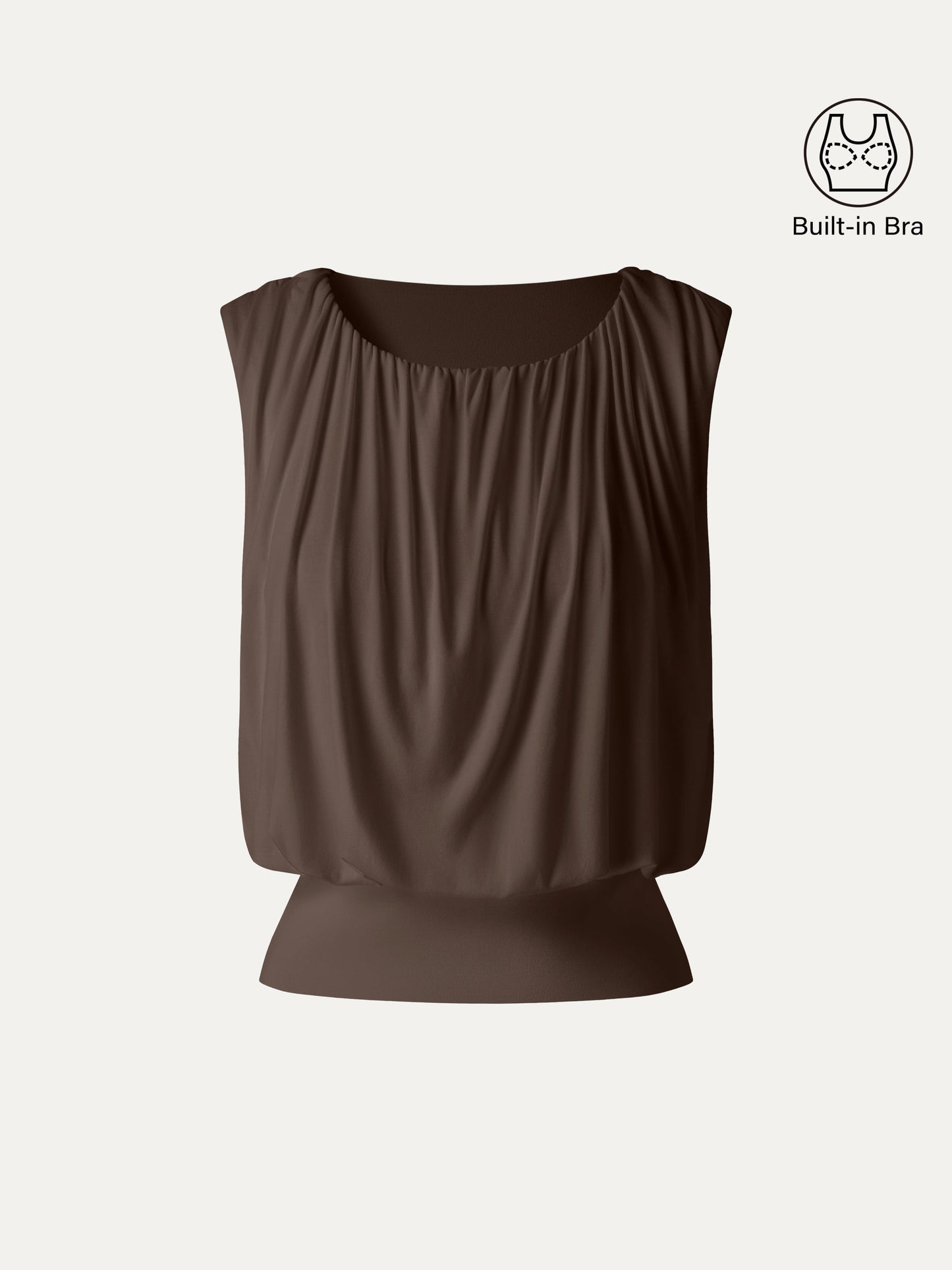 Gathered Sleeveless Bra Top