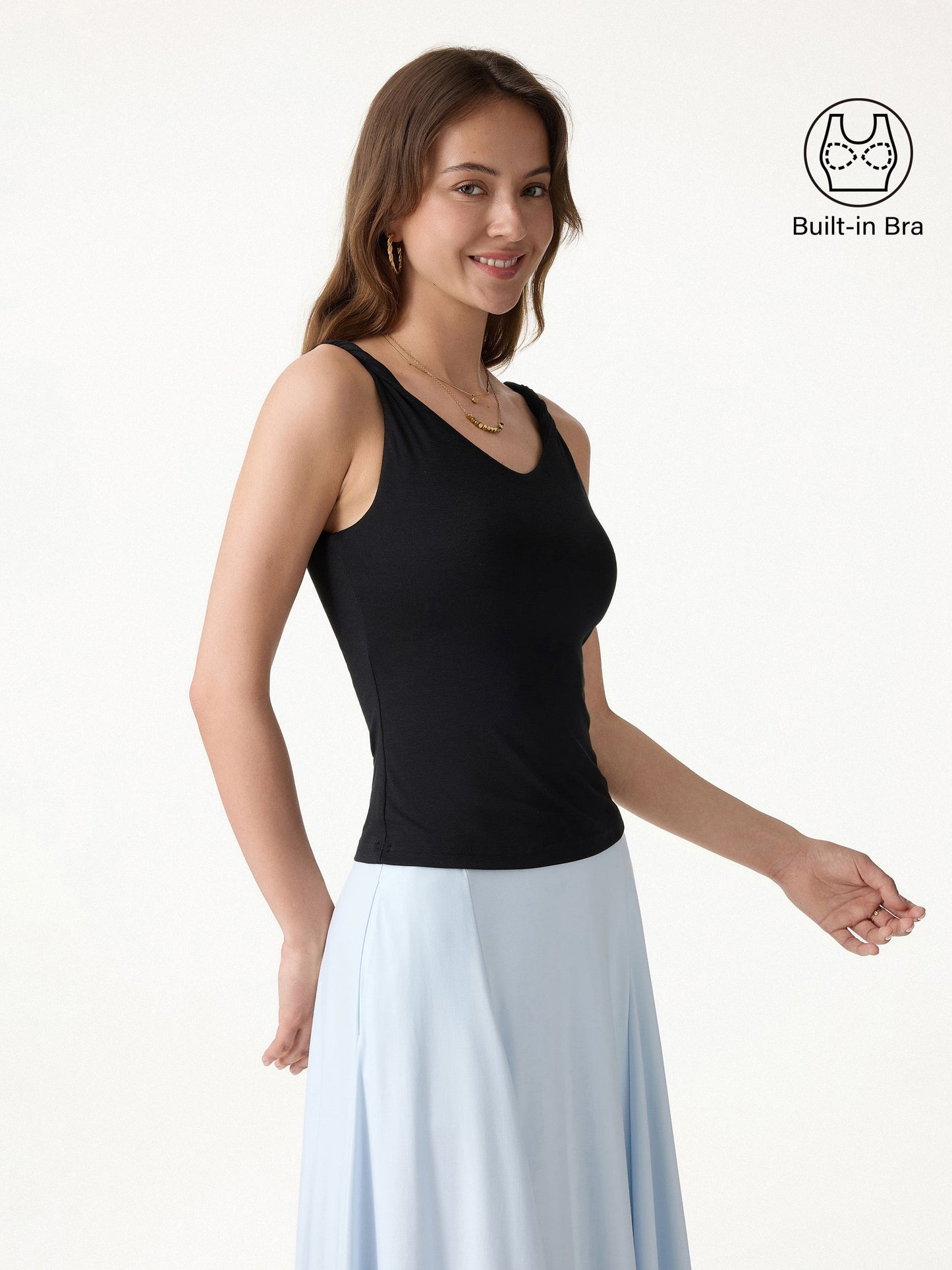 CoolTouch Twisted Strap V-Neck Bra Tank