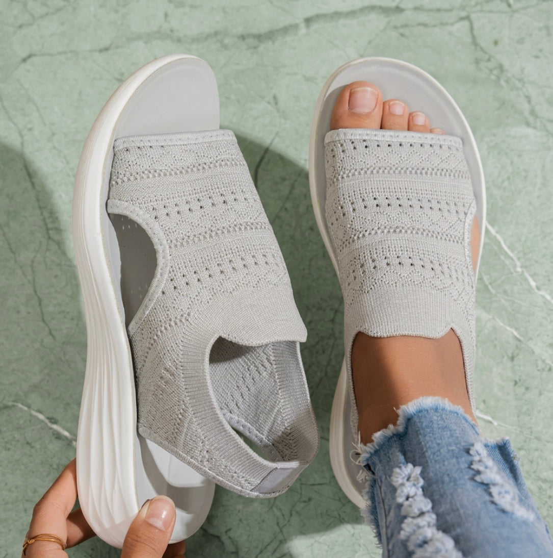 Zina | Sandali con Plateau in Maglia Traspirante per Donna