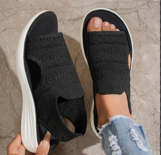 Zina | Sandali con Plateau in Maglia Traspirante per Donna