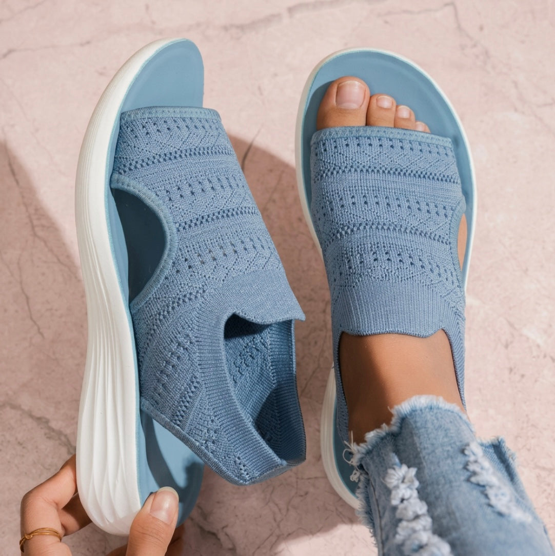 Zina | Sandali con Plateau in Maglia Traspirante per Donna