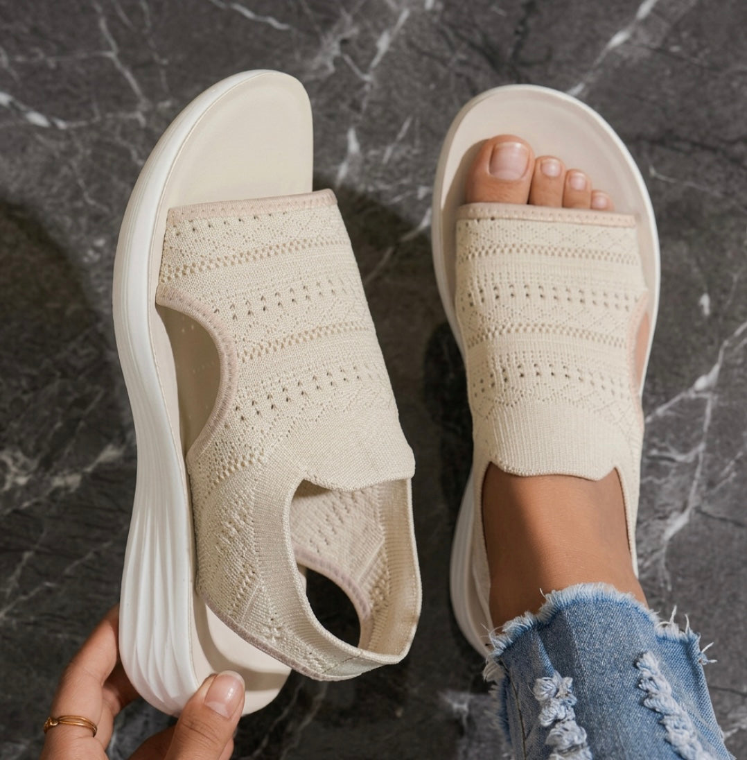 Zina | Sandali con Plateau in Maglia Traspirante per Donna