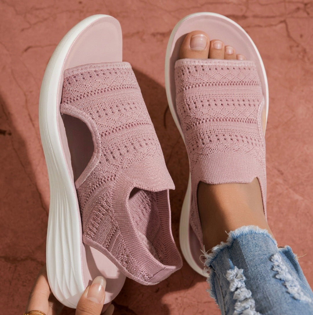 Zina | Sandali con Plateau in Maglia Traspirante per Donna