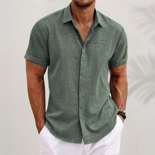 Camicia Uomo con Bottoni | Colletto Classico e Vestibilità Rilassata