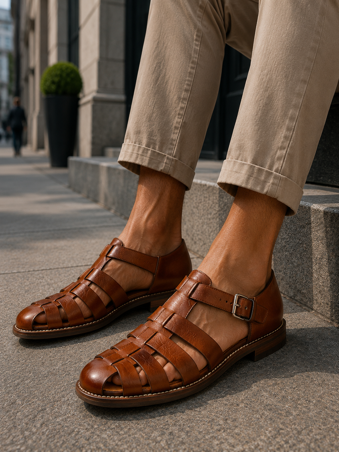 Men's Sandals | Closed-Toe Fisherman Design